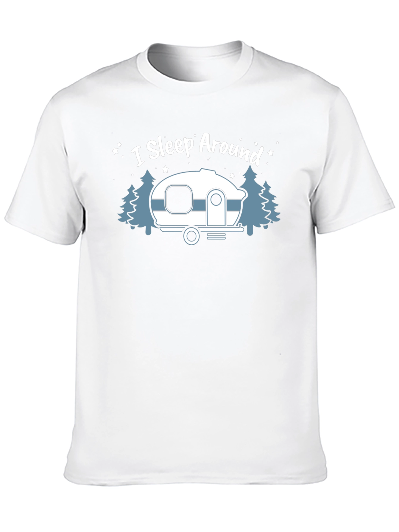 Black I Sleep Around Camper Graphic T-Shirt view 10