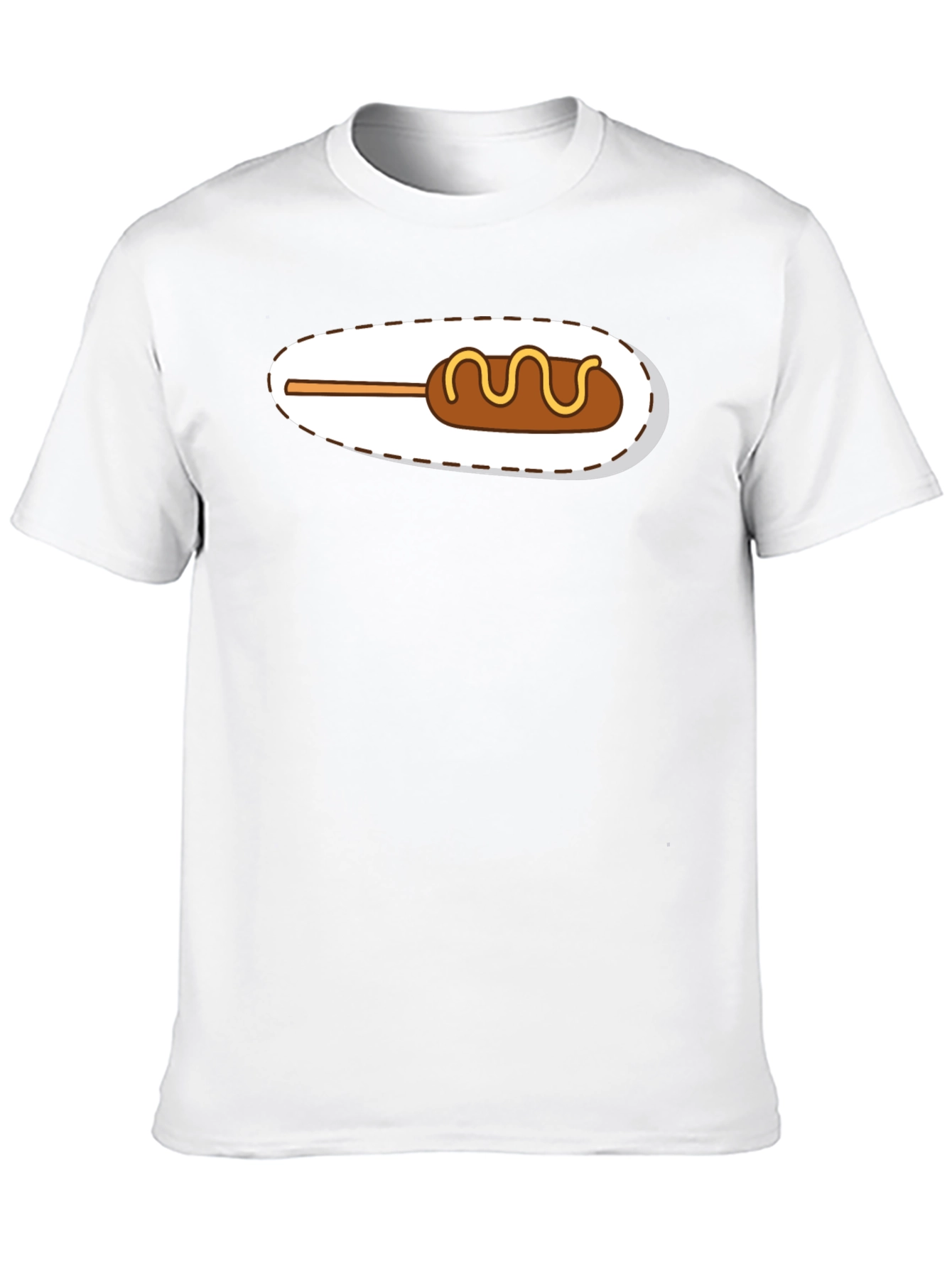 Black Novelty Corn Dog Graphic T-Shirt view 10