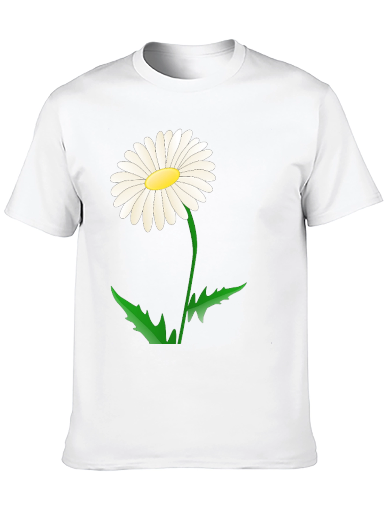 Black Daisy Flower Graphic Tee - Black Cotton Blend view 10