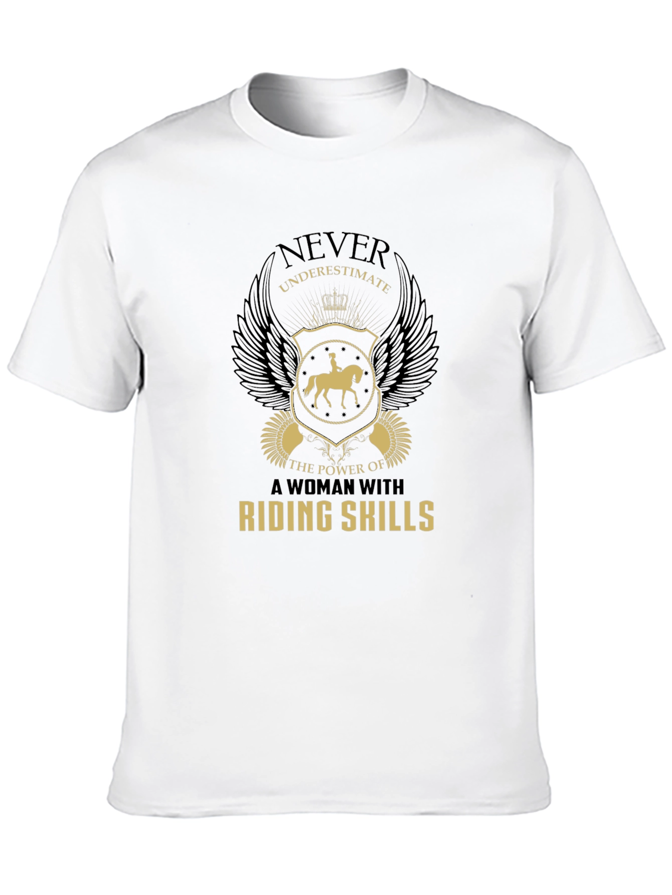 Black Riding Skills Graphic Tee - Black Cotton Comfort Fit view 10