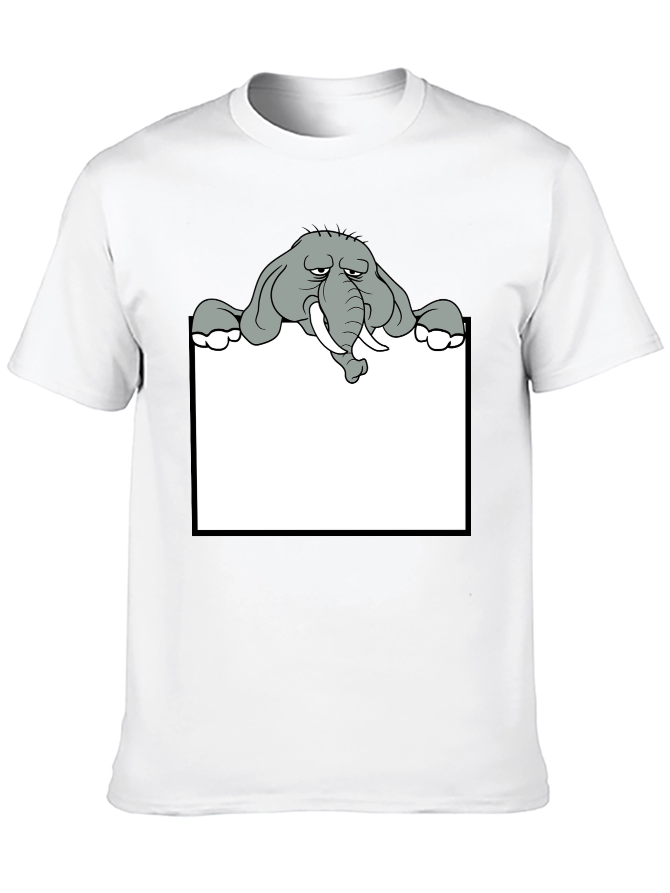 Black Elephant Peek-a-boo Graphic Tee - Unique Design view 10
