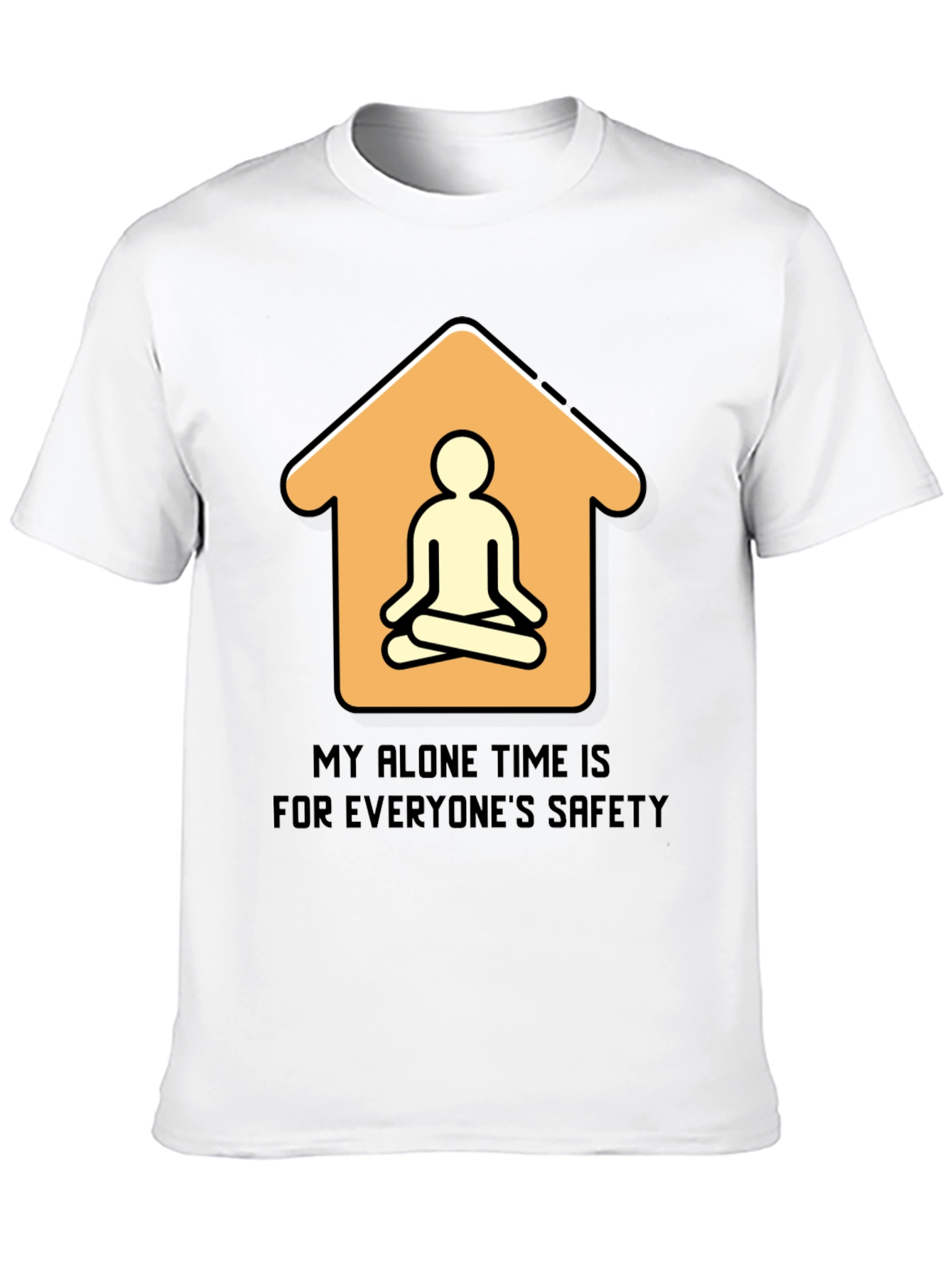 Black Alone Time Safety Graphic Tee view 10
