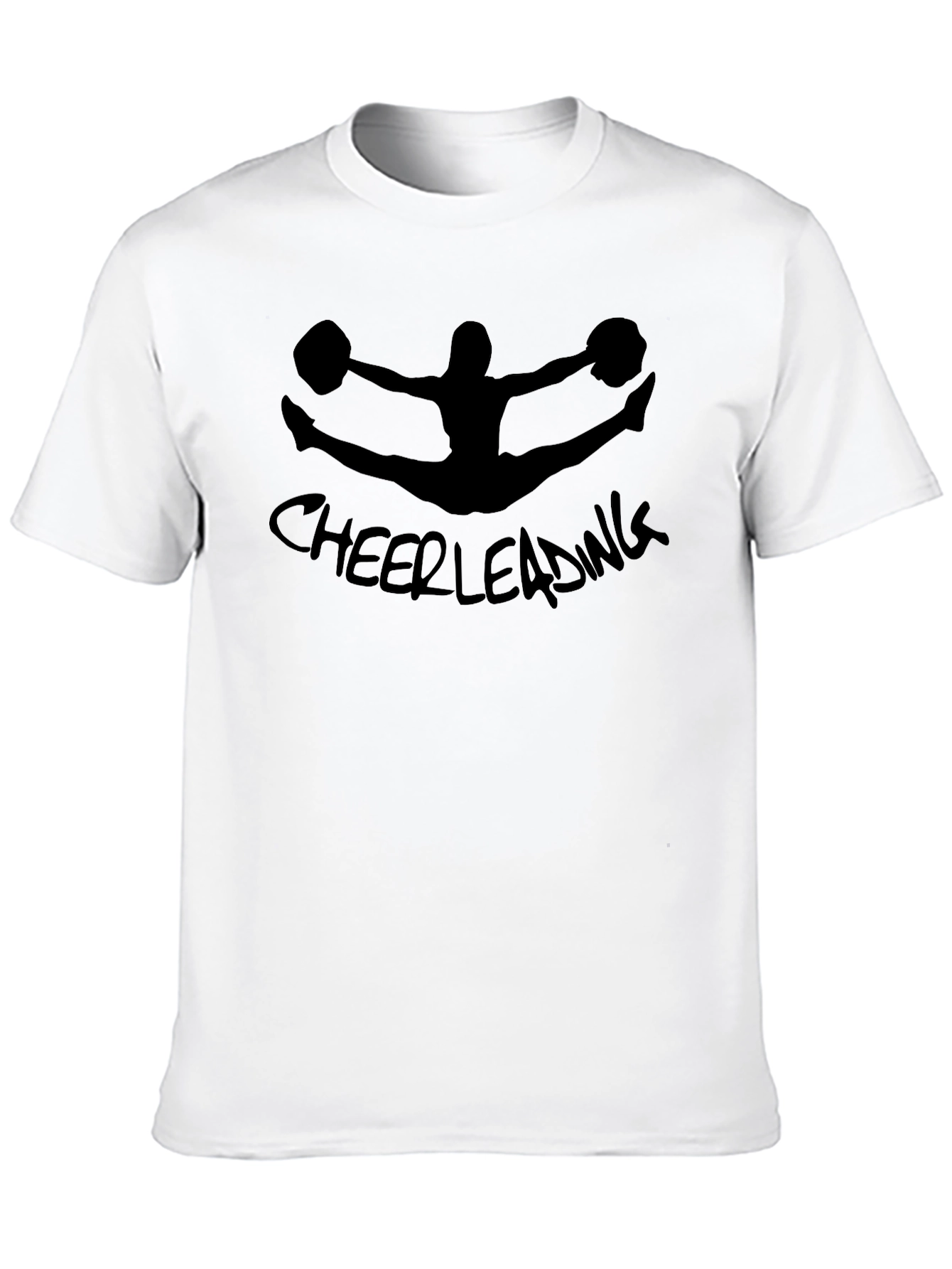 Cheerleading Silhouette Black Graphic T-Shirt - 10