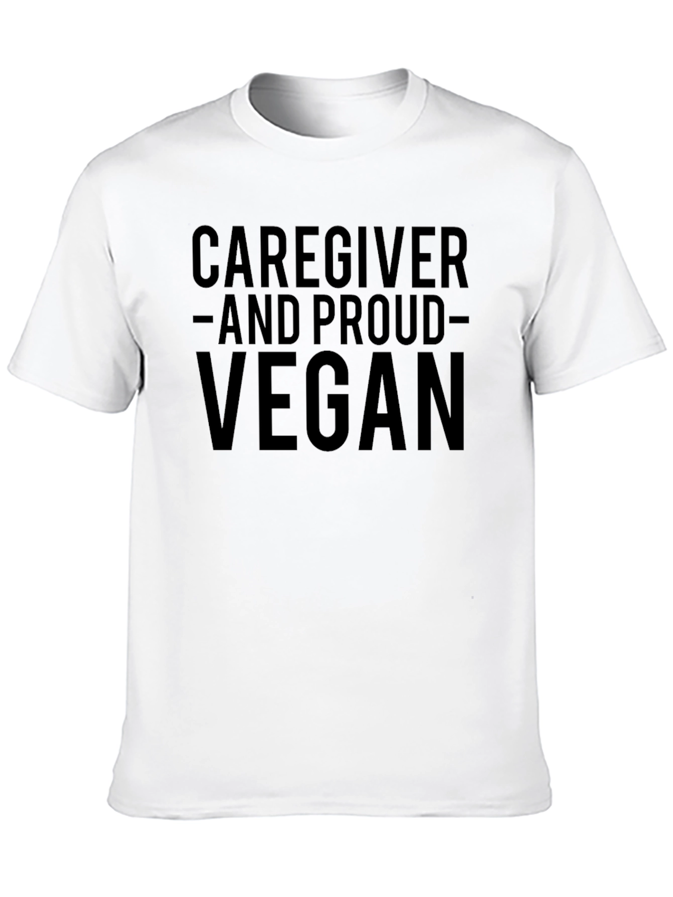 Black Caregiver and Proud Vegan Graphic T-Shirt view 10