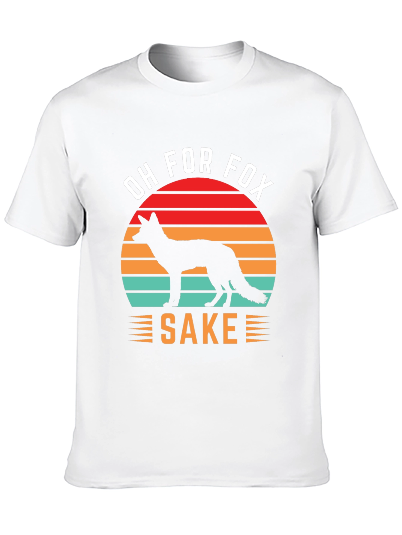 Black Oh For Fox Sake T-Shirt, Novelty Fox Lover Tee view 10