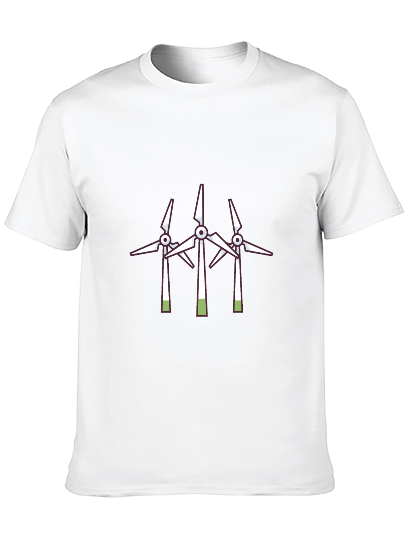 Black Wind Turbine Graphic Tee - Black view 10