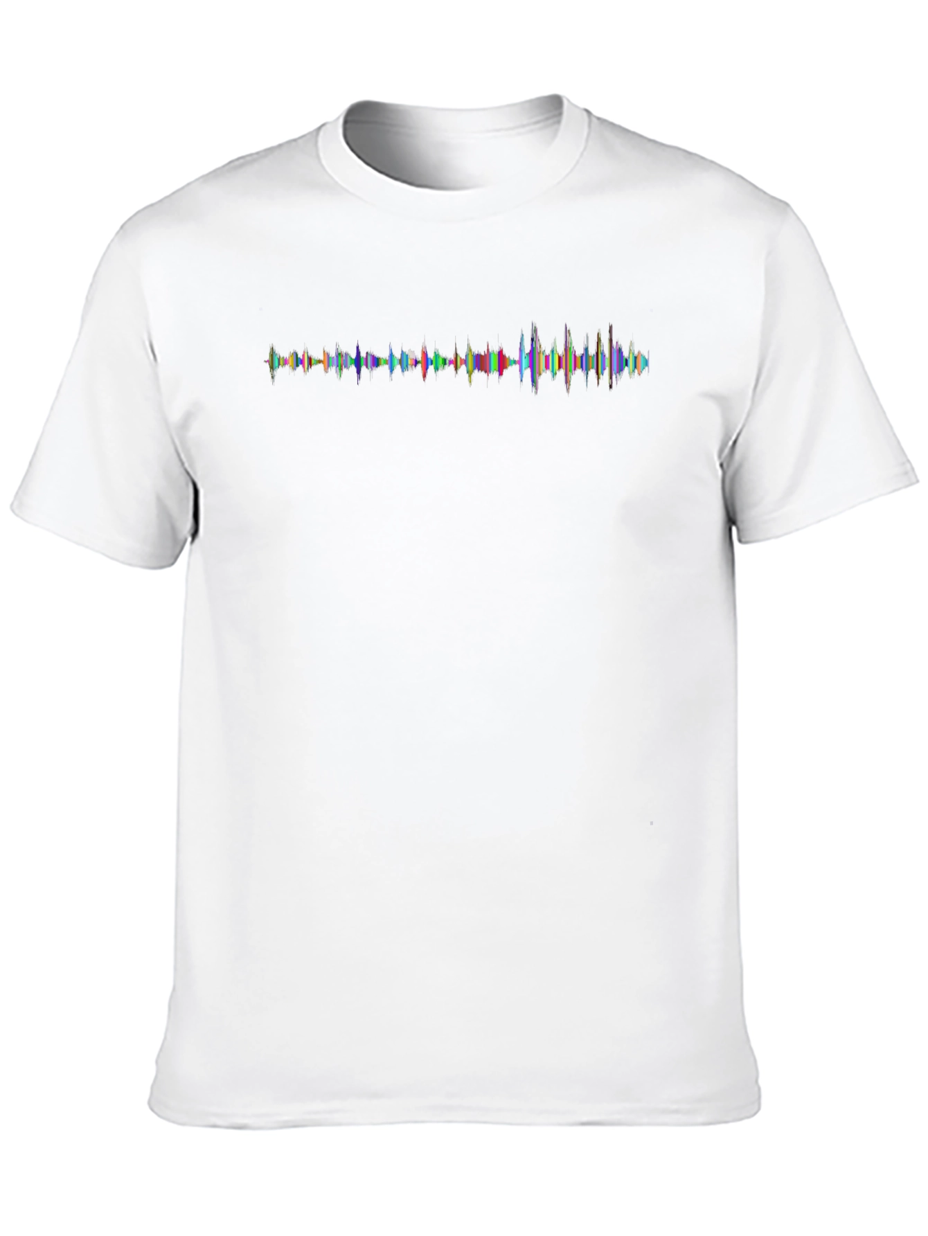 Black Colorful Sound Wave Black T-Shirt view 10