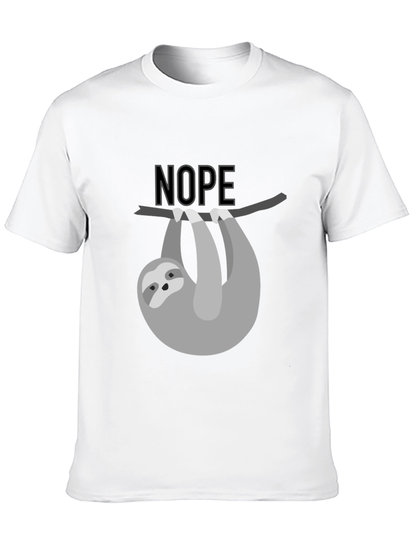Black Nope Sloth Graphic Tee - Men's Black T-Shirt view 10
