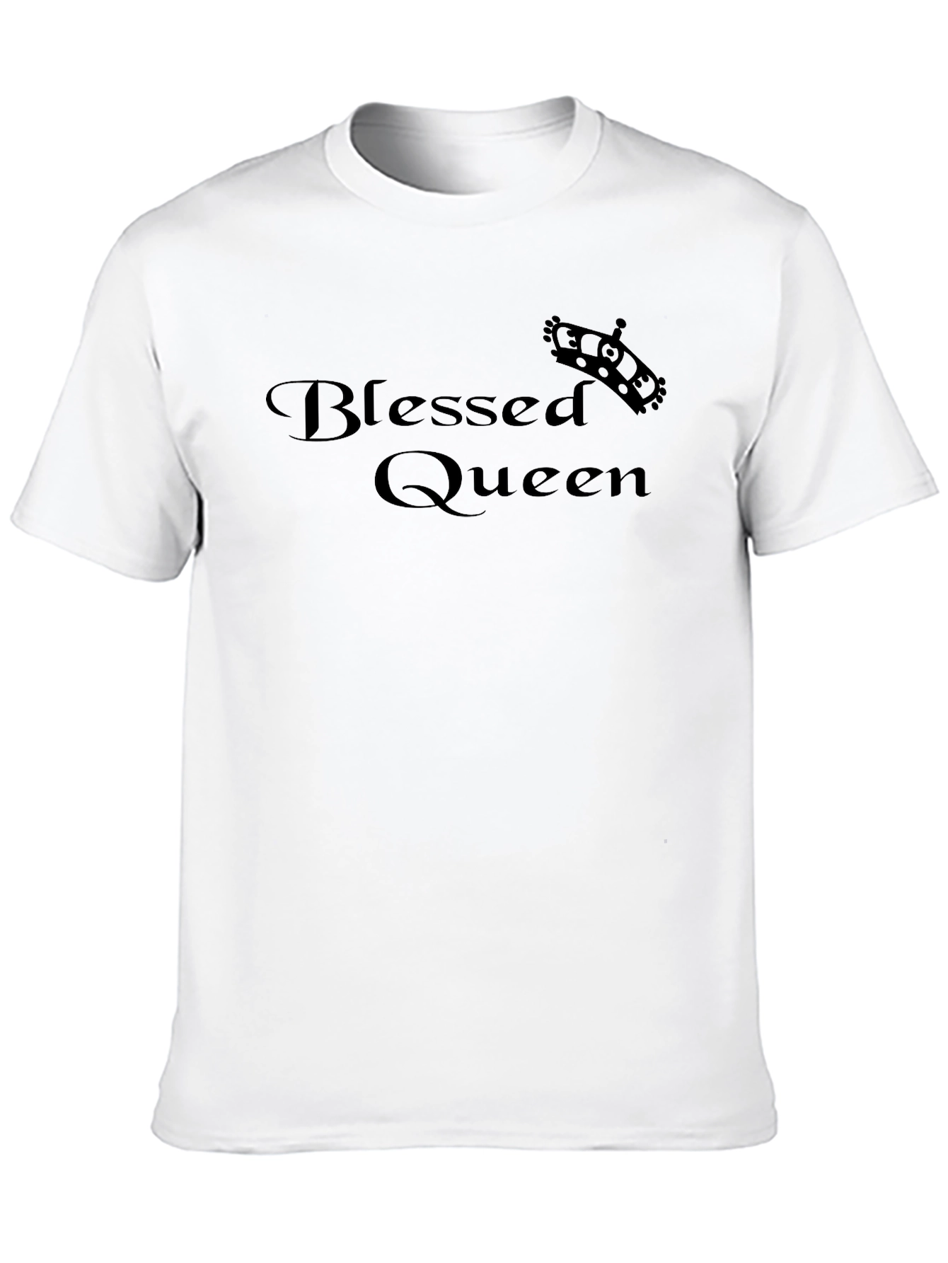 Black Blessed Queen T-Shirt - Stylish Graphic Tee view 10