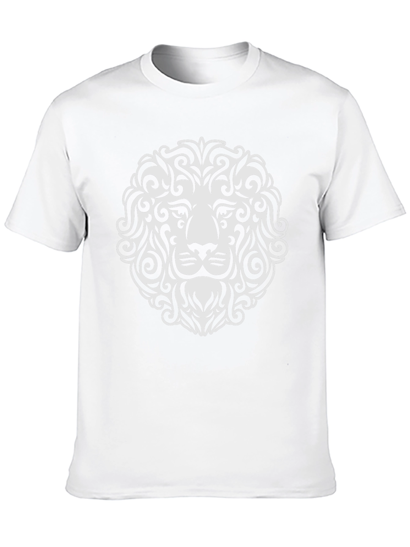 Black Lion Head Graphic Tee - Black Cotton Blend view 10