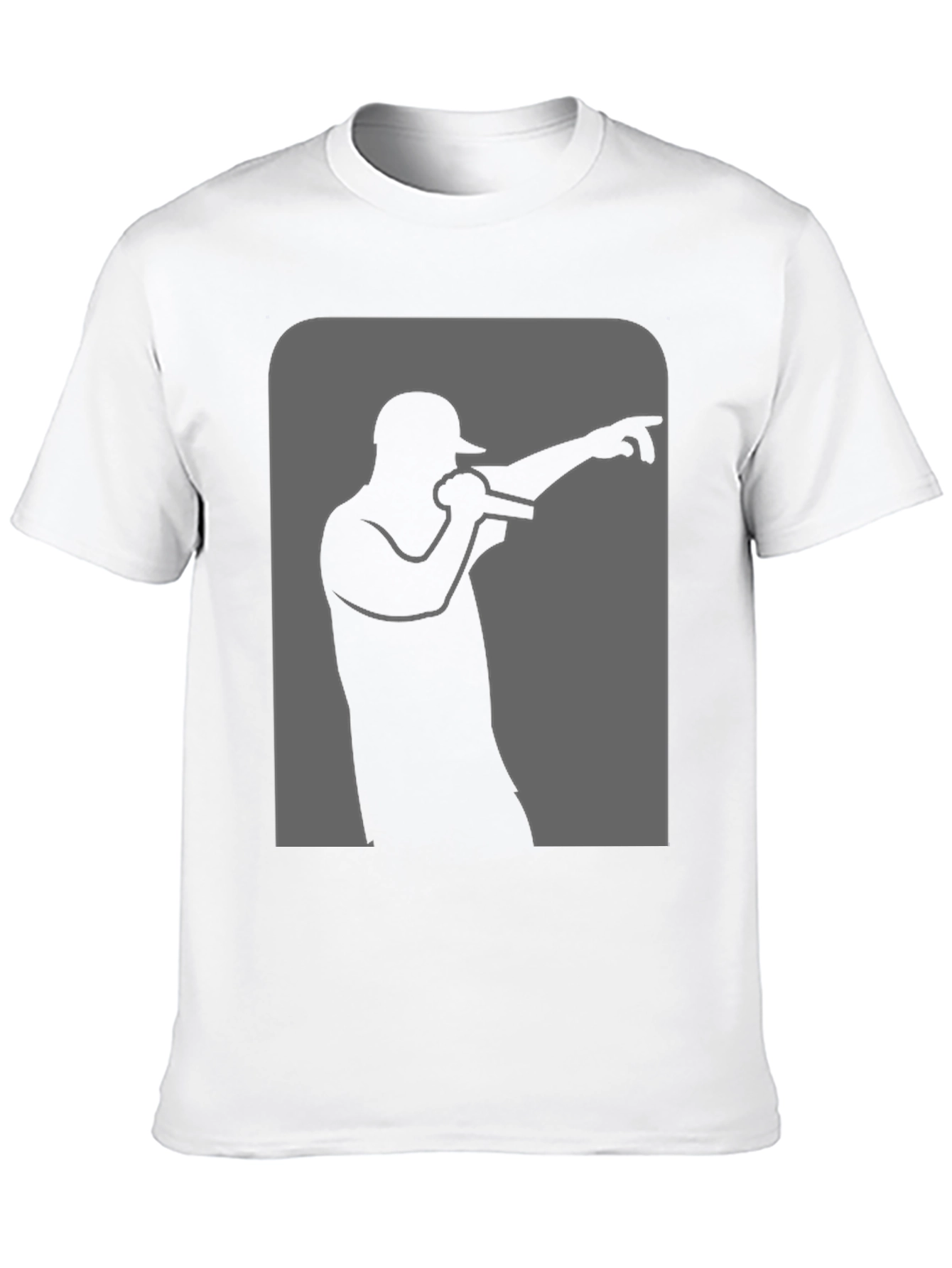 Black Rapper Silhouette Graphic Black T-Shirt view 10