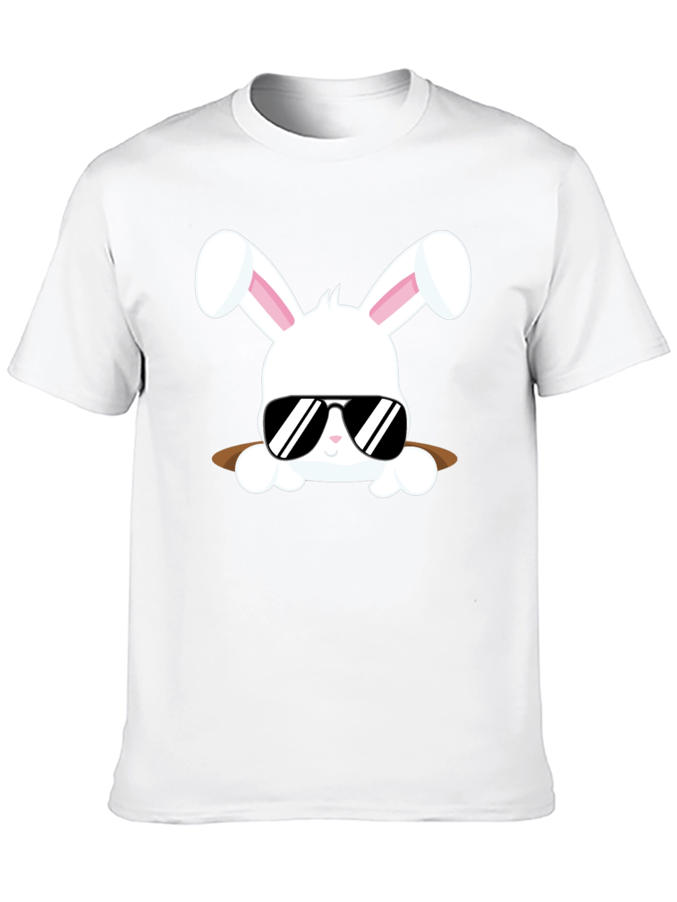 Black Cool Bunny Tee: Easter Style view 10