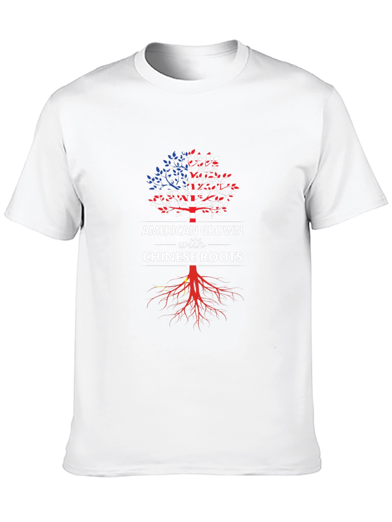 Black American Grown with Chinese Roots T-Shirt view 10