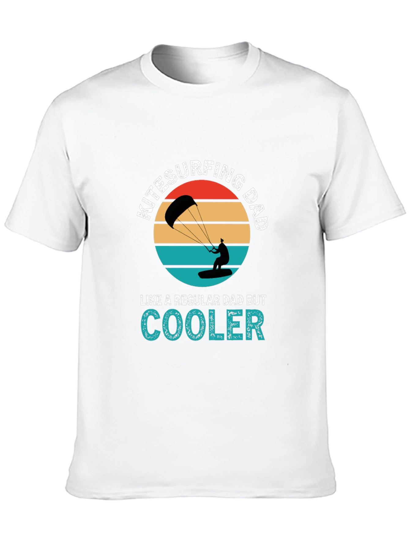 Black Kitesurfing Dad T-Shirt - Cooler Than Regular! view 10