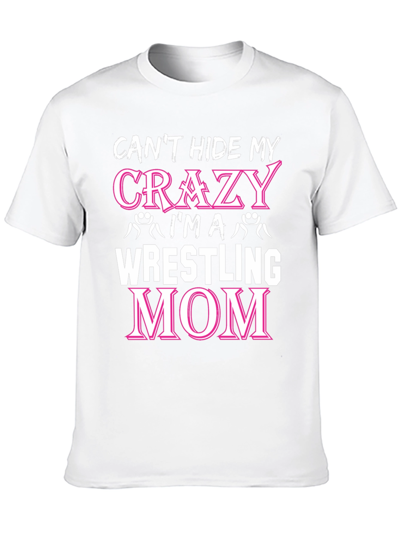 Black Crazy Wrestling Mom T-Shirt view 10