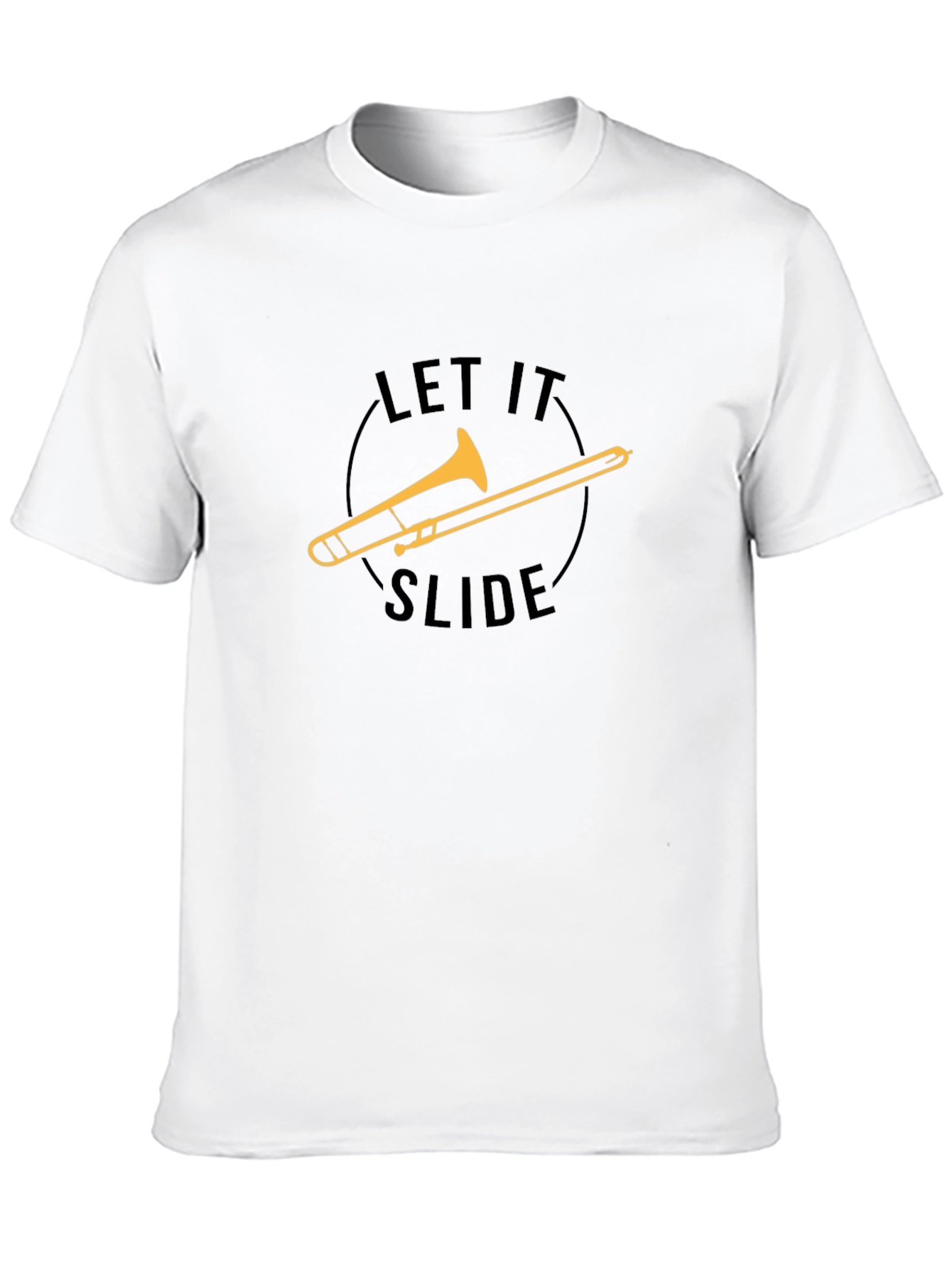 Black Let It Slide Trombone T-Shirt - Musician Tee view 10