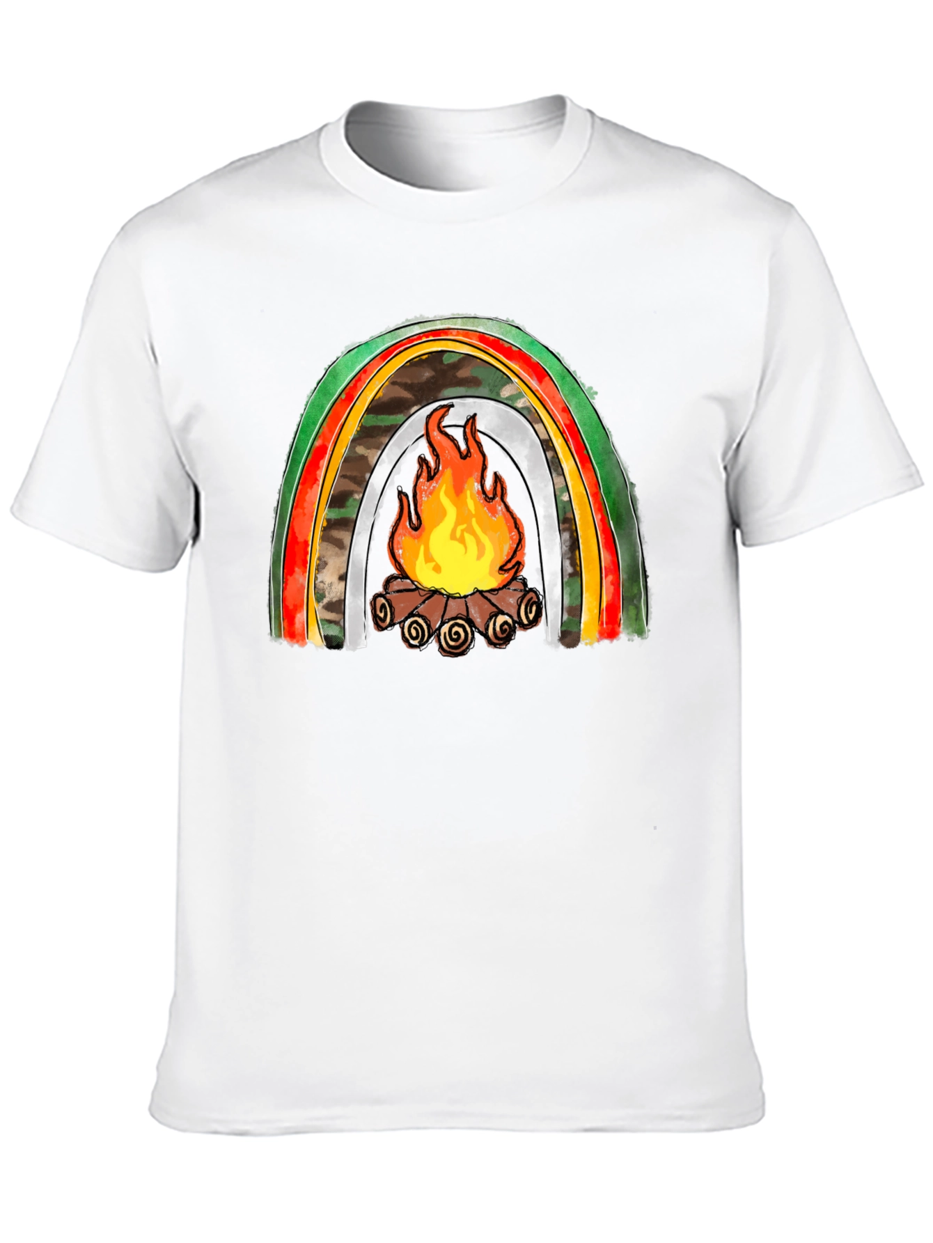 Black Campfire Rainbow Graphic Tee view 10