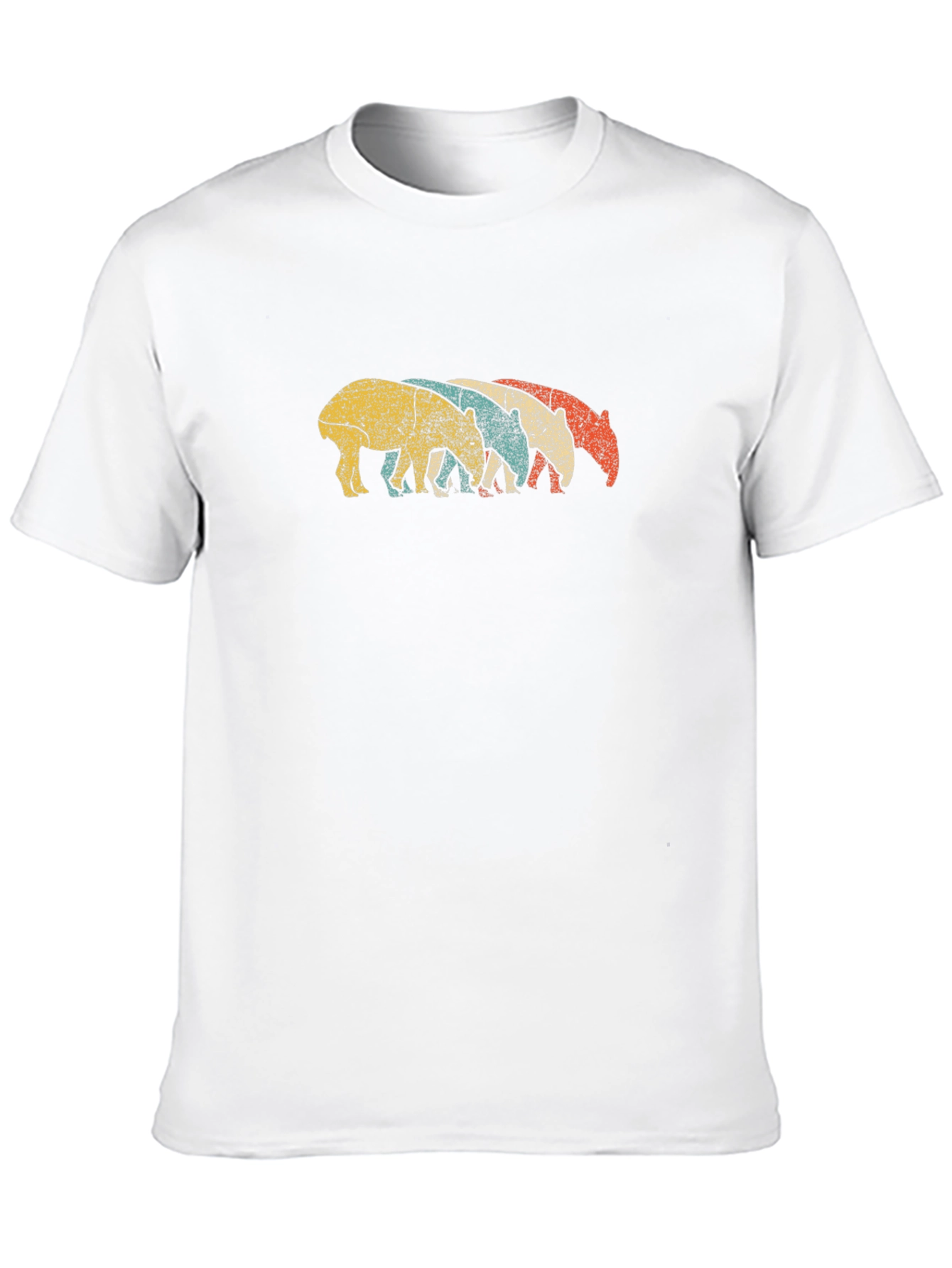Black Retro Tapir T-Shirt view 10