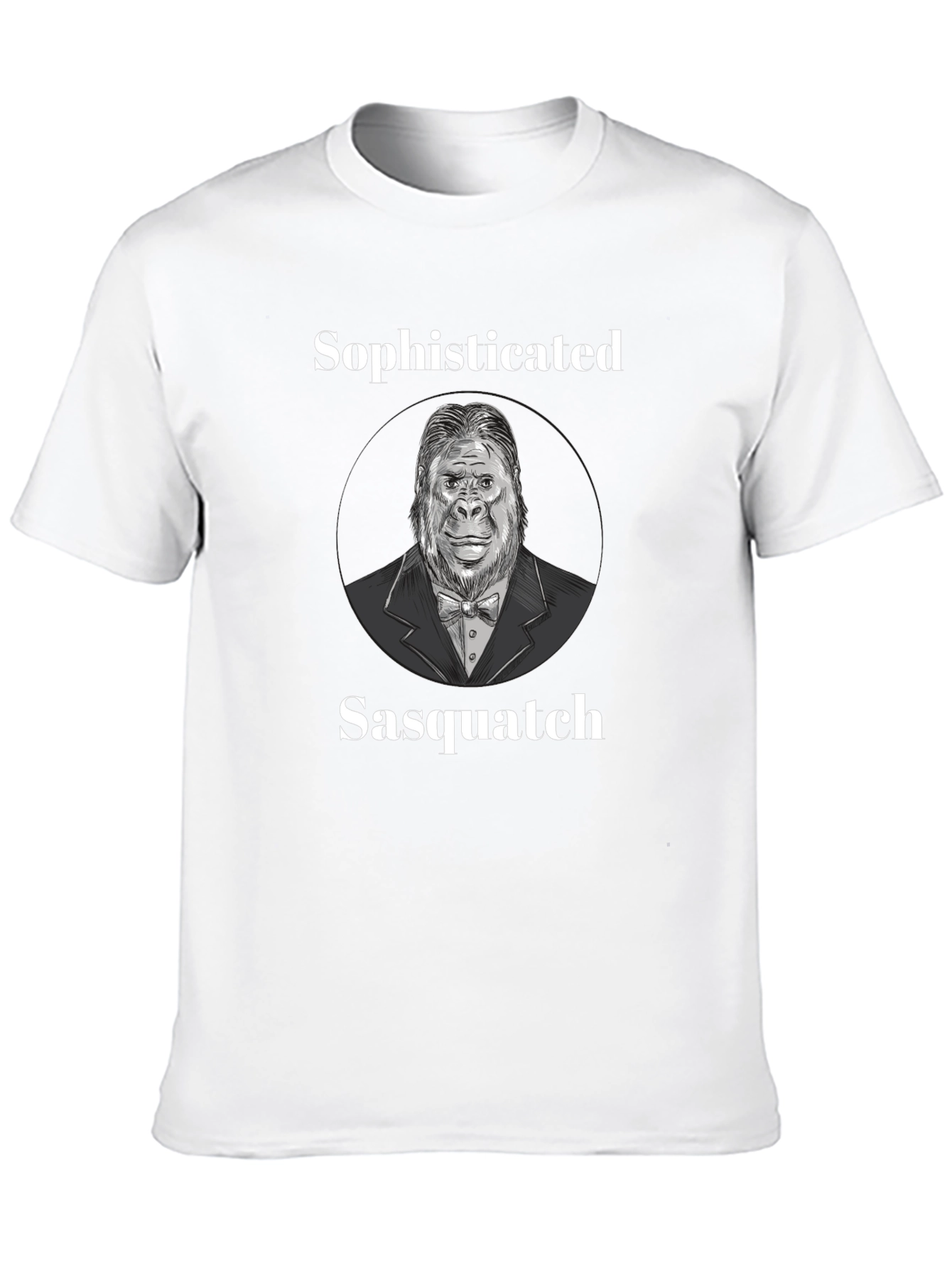 Black Sophisticated Sasquatch Graphic Tee view 10