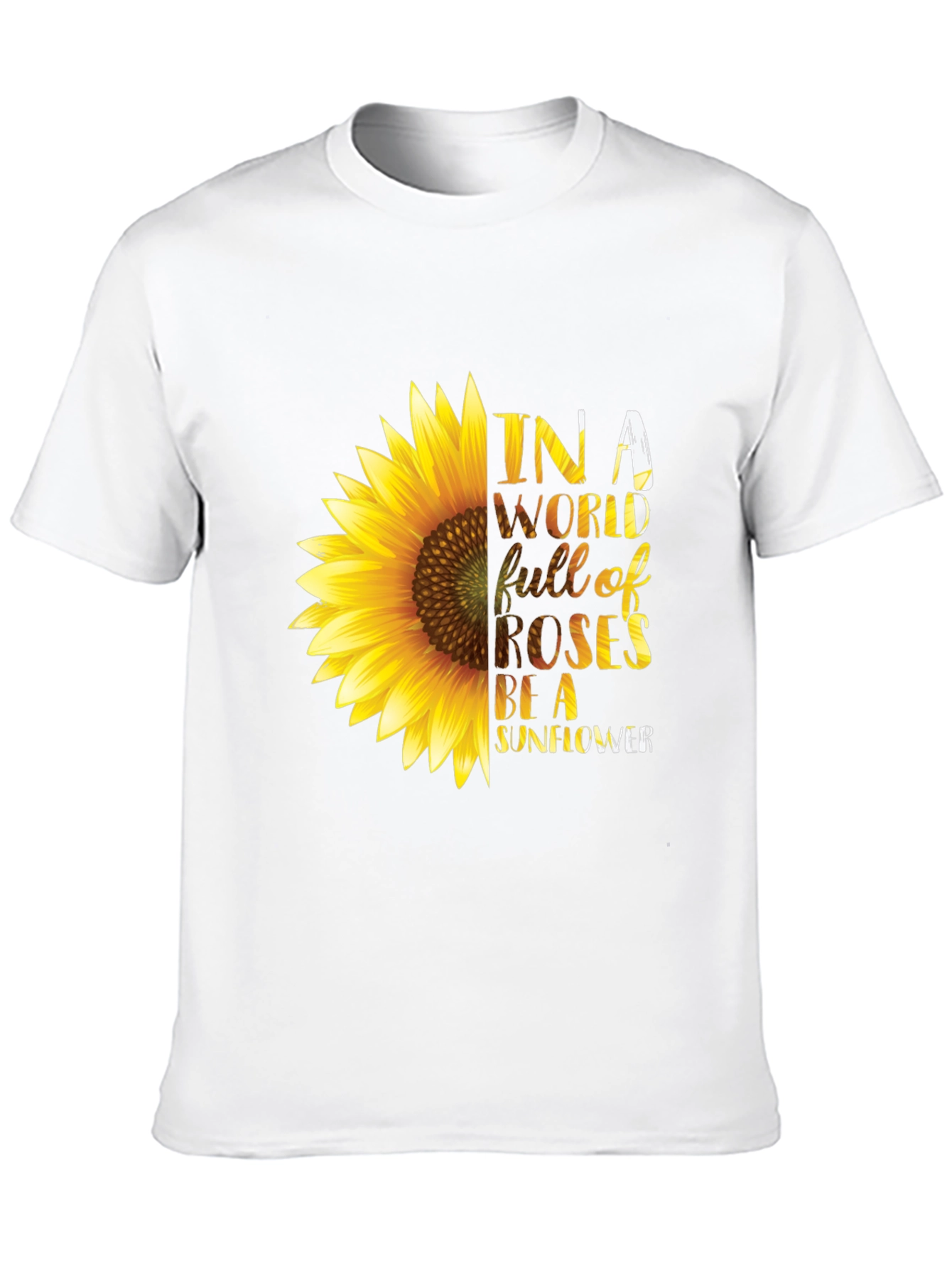 Black Sunflower Graphic T-Shirt - Be a Sunflower Tee view 10