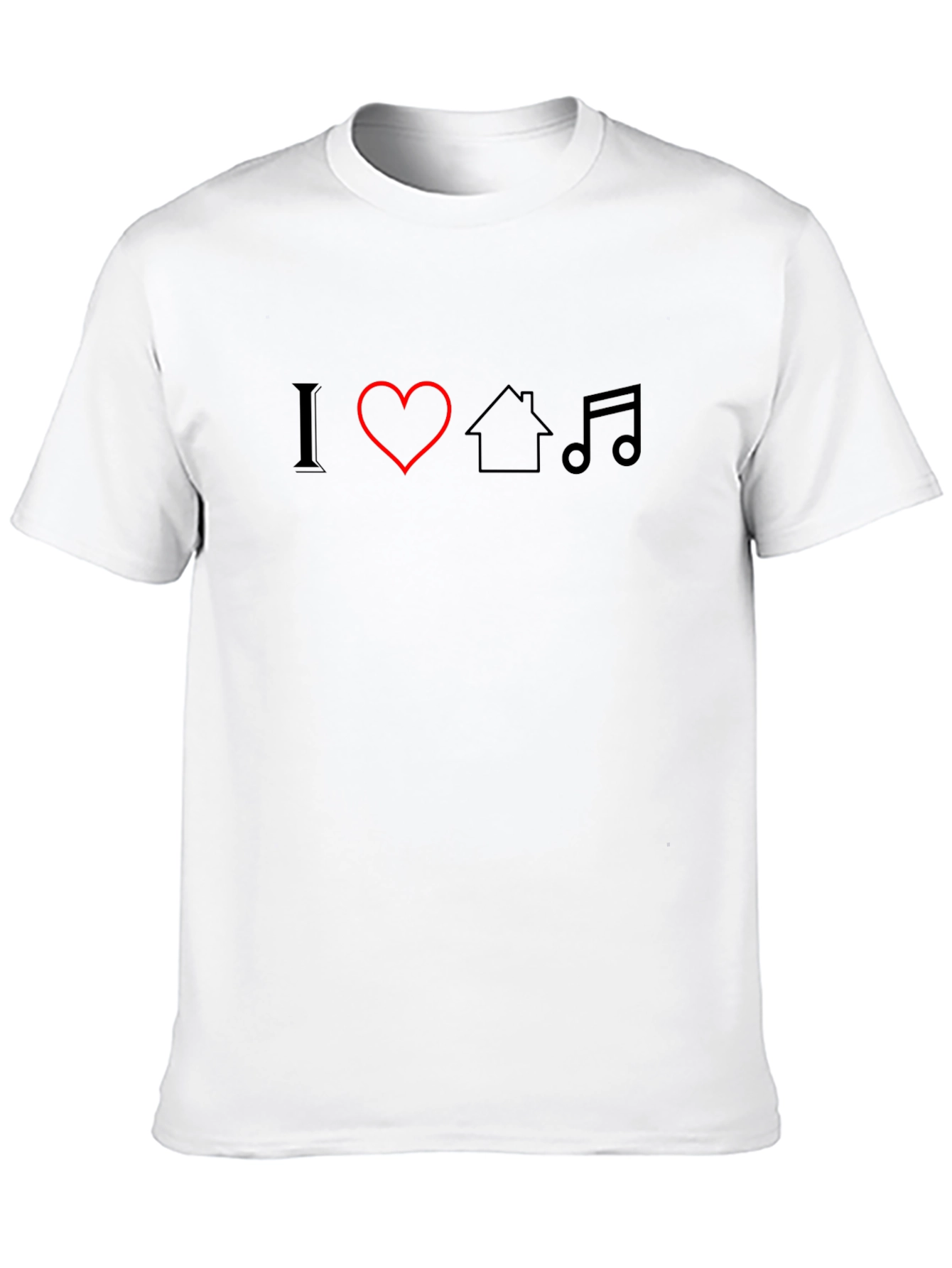 Black I Love House Music T-Shirt - Stylish Graphic Tee view 10