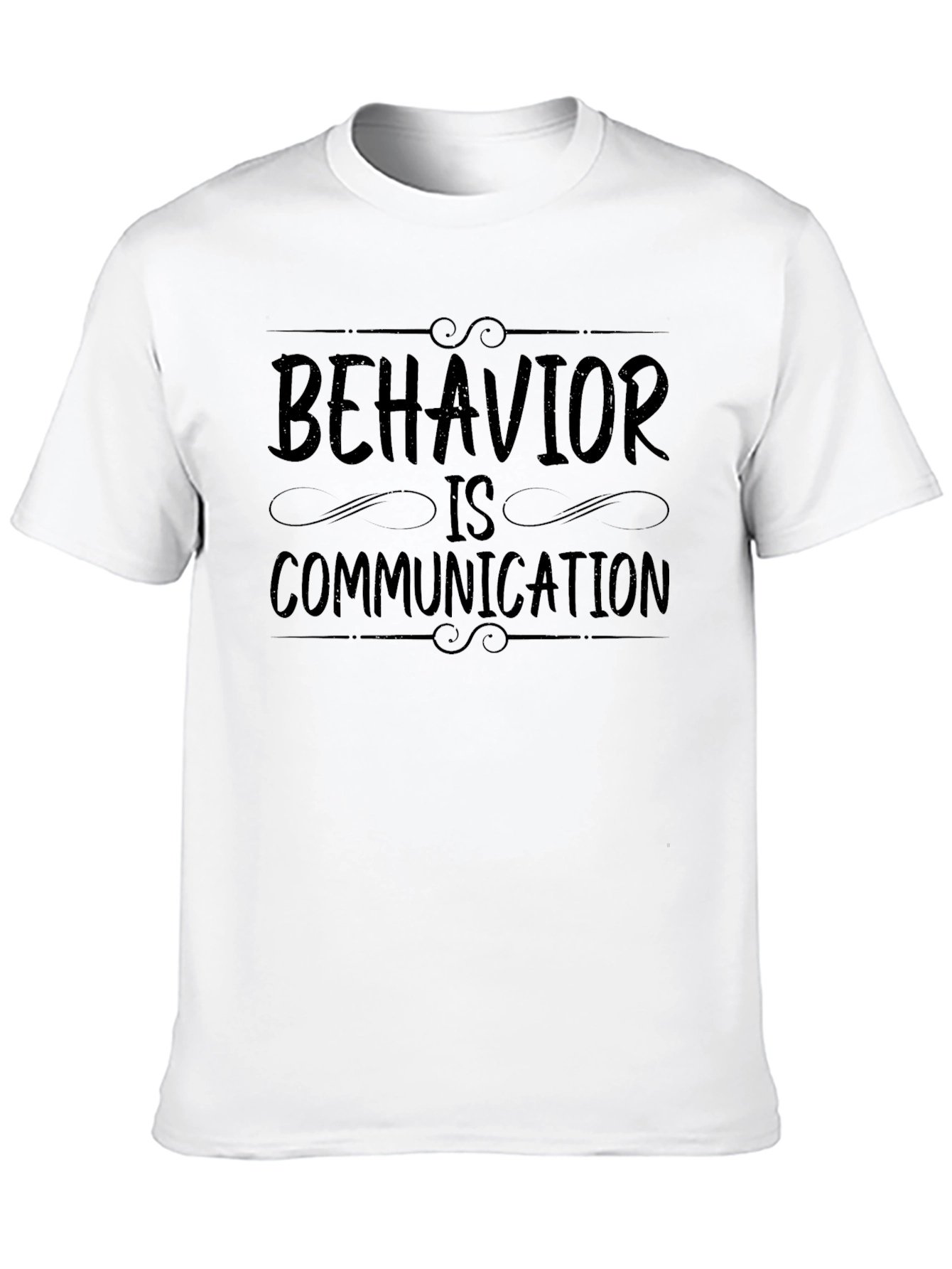 Black Behavior is Communication Black Graphic Tee view 10