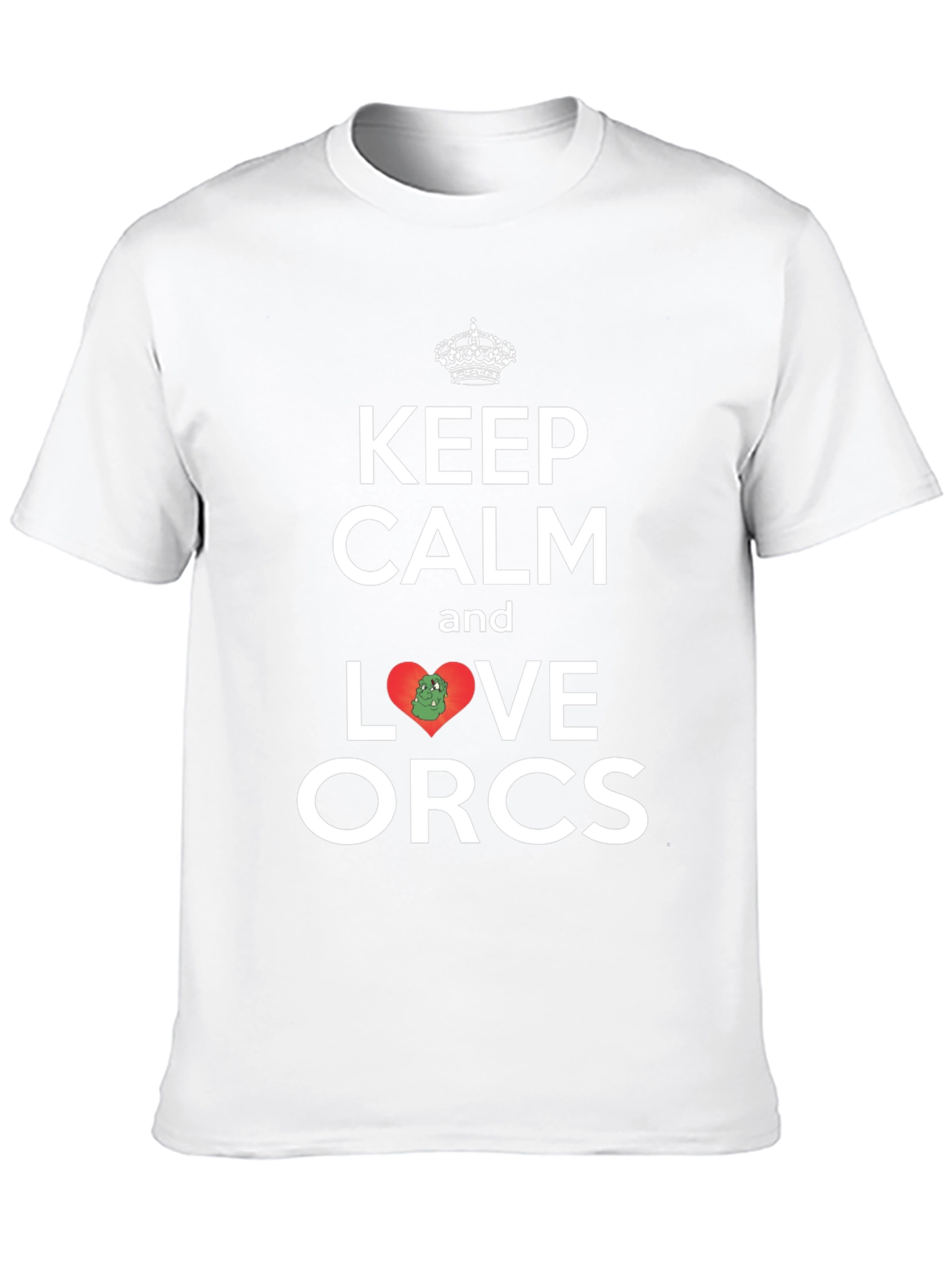 Black Keep Calm and Love Orcs T-Shirt view 10