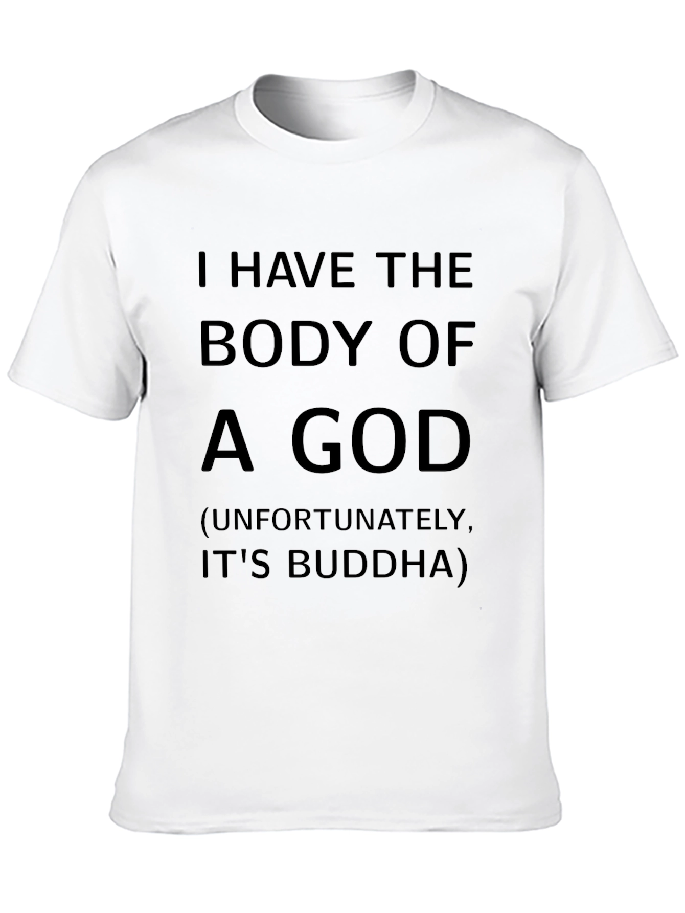 Black Funny Buddha Body Graphic T-Shirt view 10