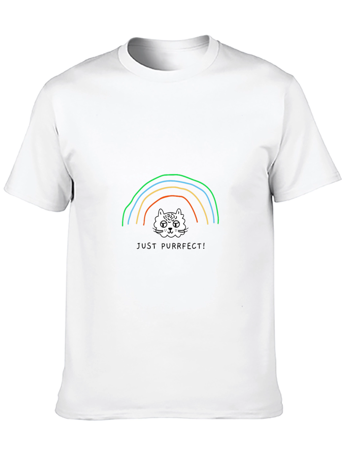 Black Rainbow Cat T-Shirt - Just Purrfect! view 10