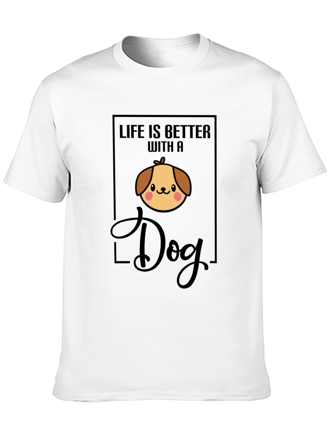 Black Life is Better with a Dog Black T-Shirt view 10