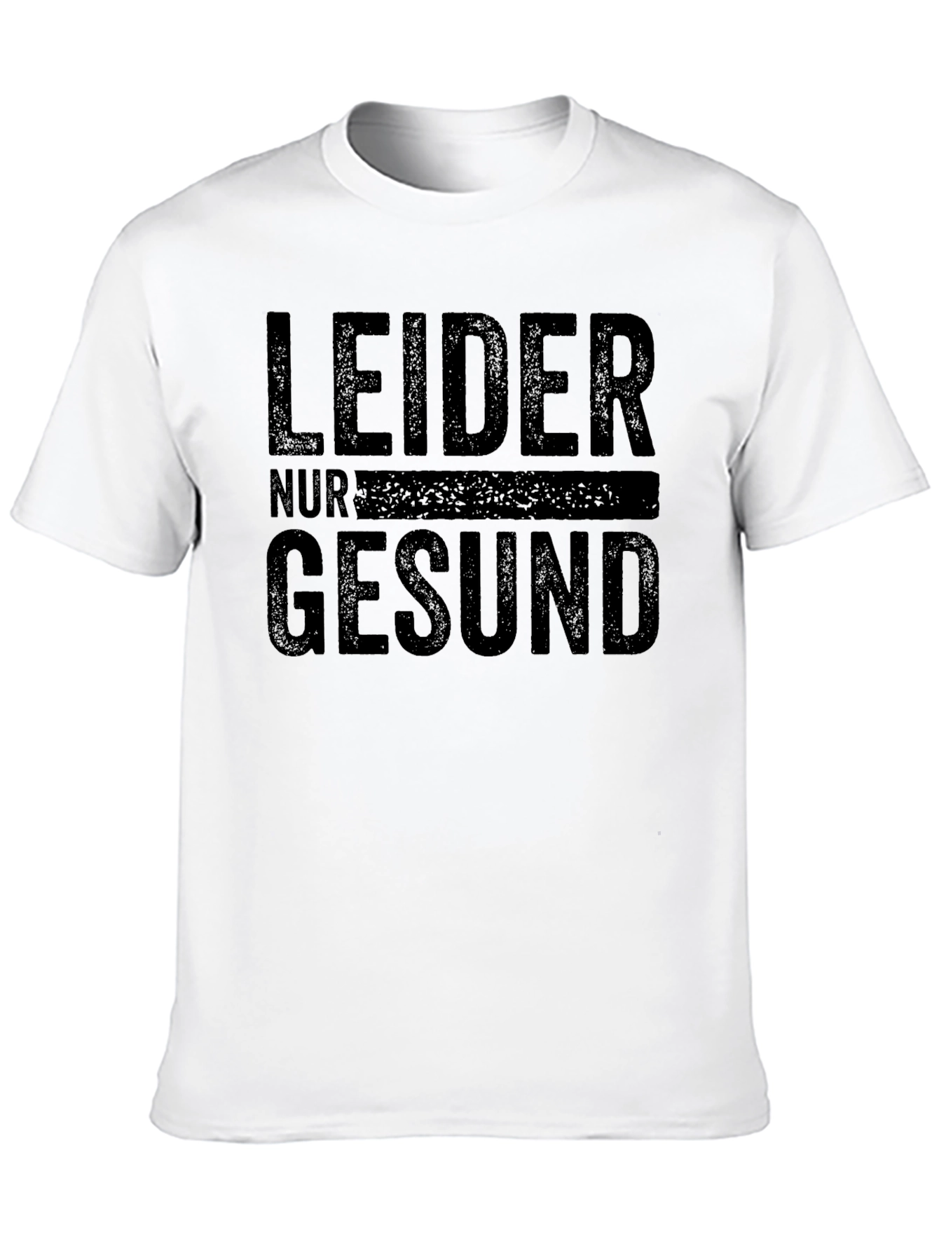 Black Leider Nur Gesund T-Shirt - Black Graphic Tee view 10