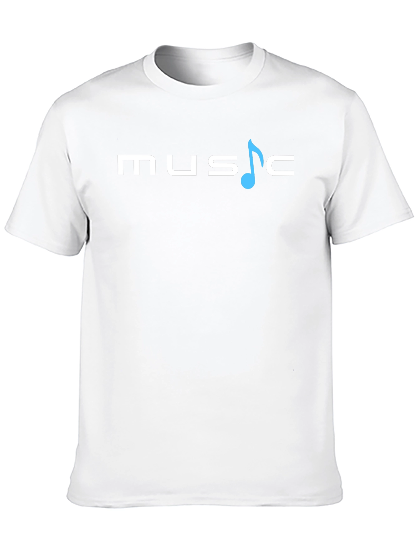 Black Music Note Graphic Print Tee - Black Casual T-Shirt view 10