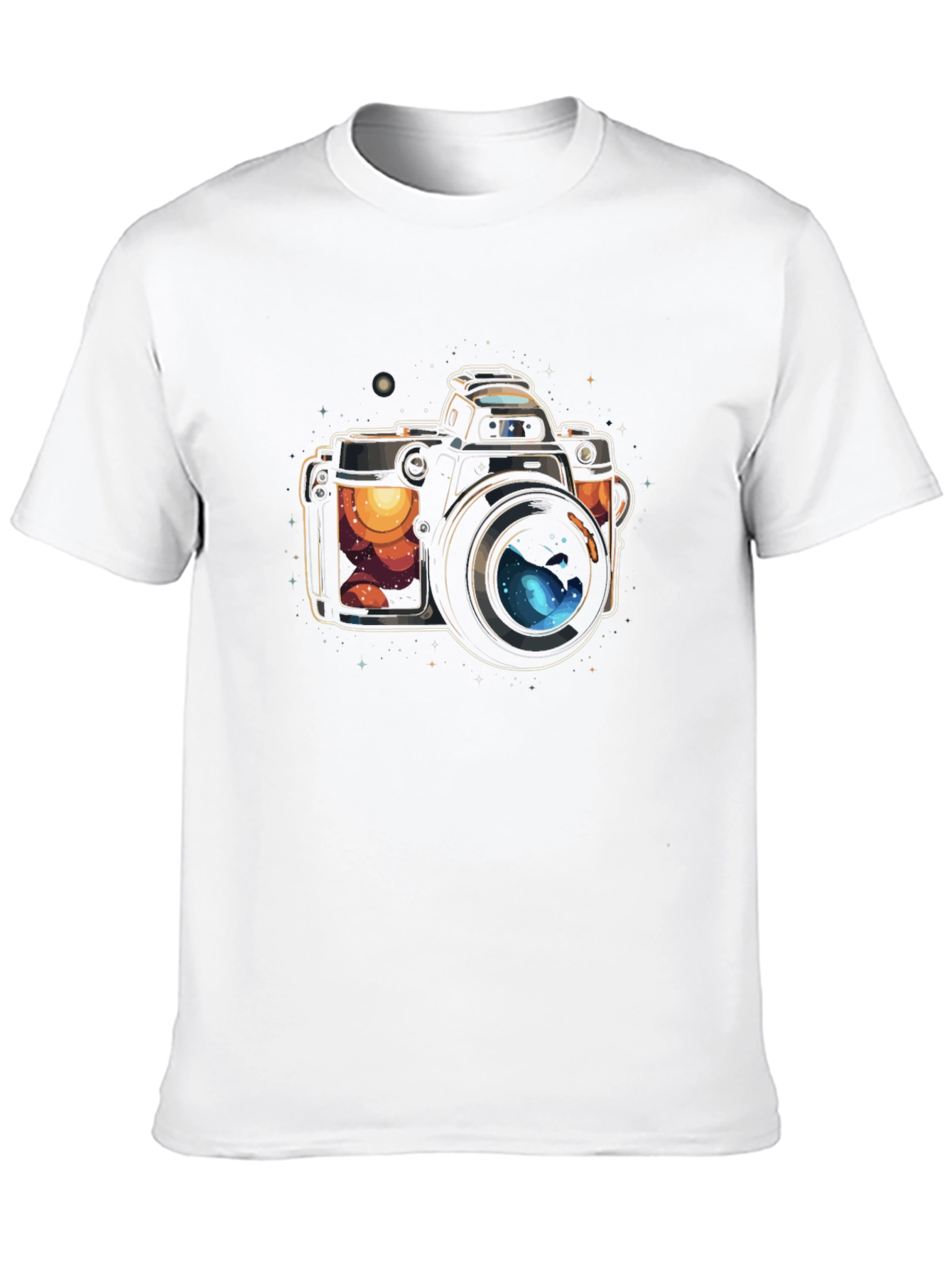 Black Cosmic Camera Graphic T-Shirt view 10