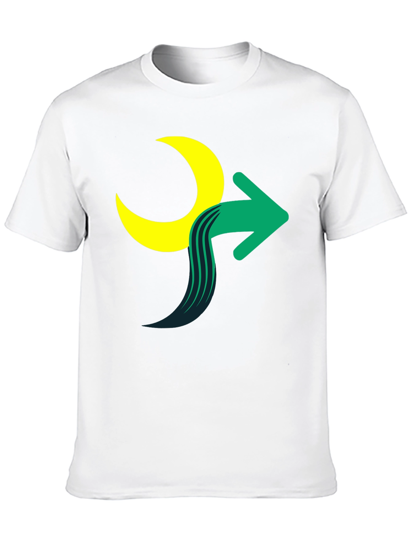 Black Moon Arrow Graphic Tee - Stylish Cotton Blend Shirt view 10
