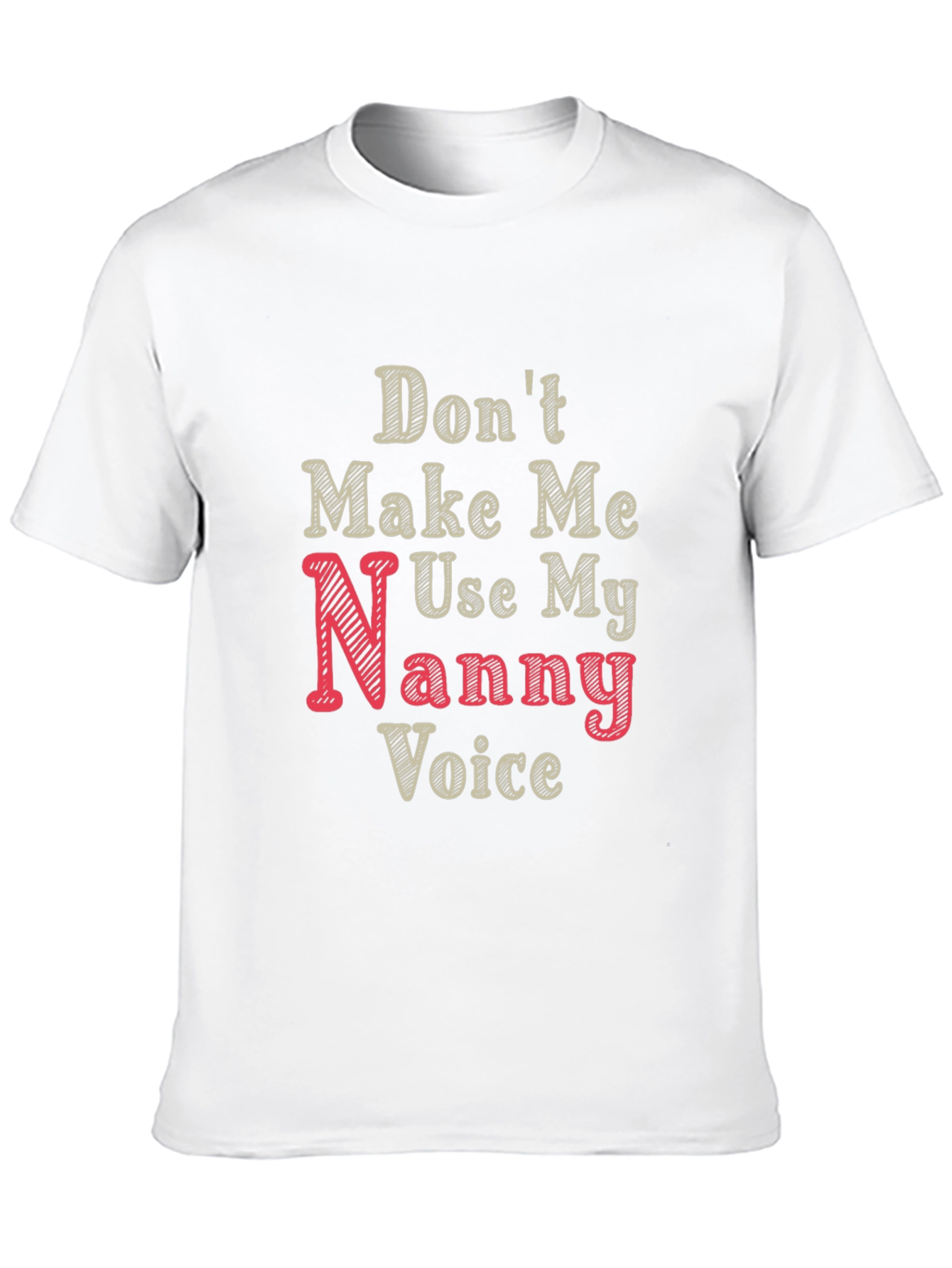 Black Nanny Voice Funny T-Shirt - Black view 10