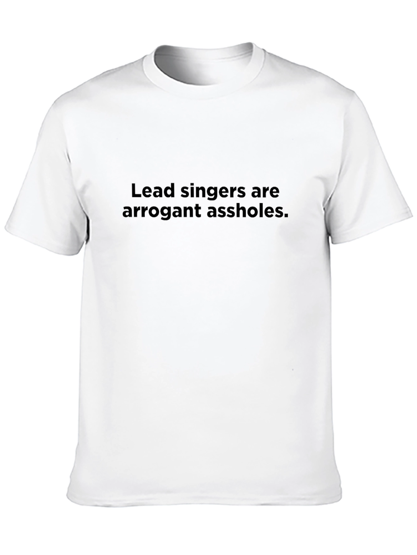Black Arrogant Lead Singers T-Shirt - Black Crew Neck view 10
