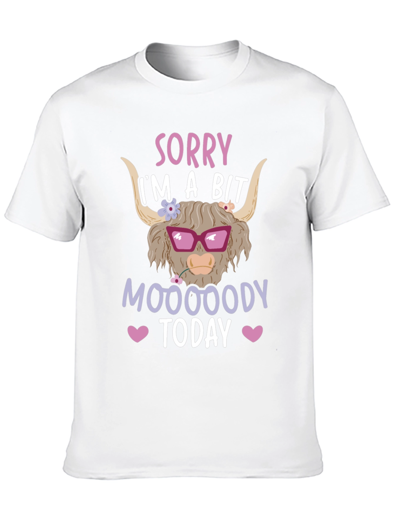 Black Funny Highland Cow Mood T-Shirt view 10