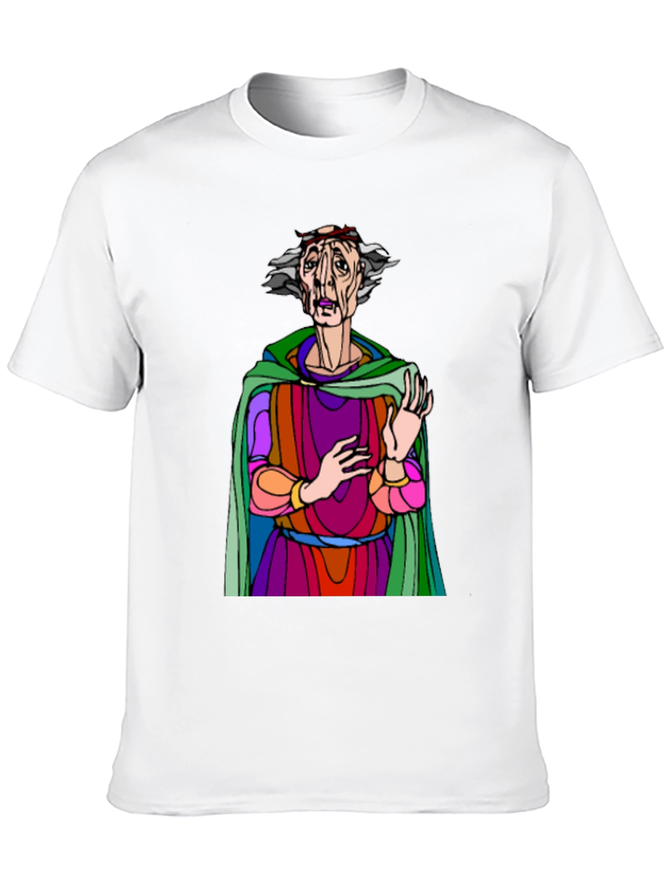 Black Unique Graphic T-Shirt with Artistic Character Design view 10