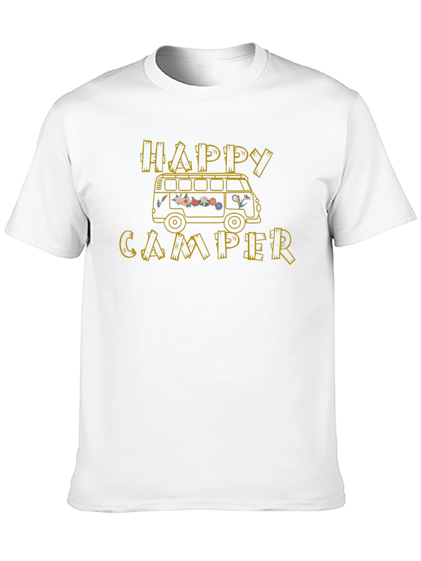 Black Happy Camper Graphic Tee - Retro Style view 10