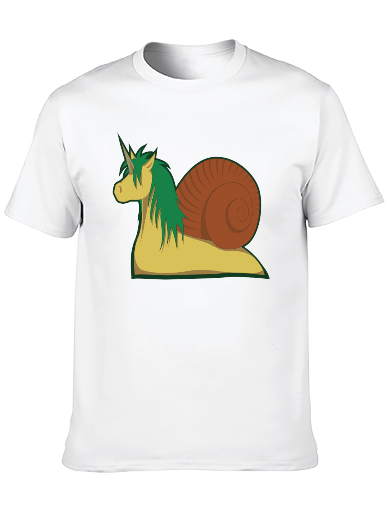Black Unicorn Snail Graphic Tee - Black Cotton T-Shirt view 10