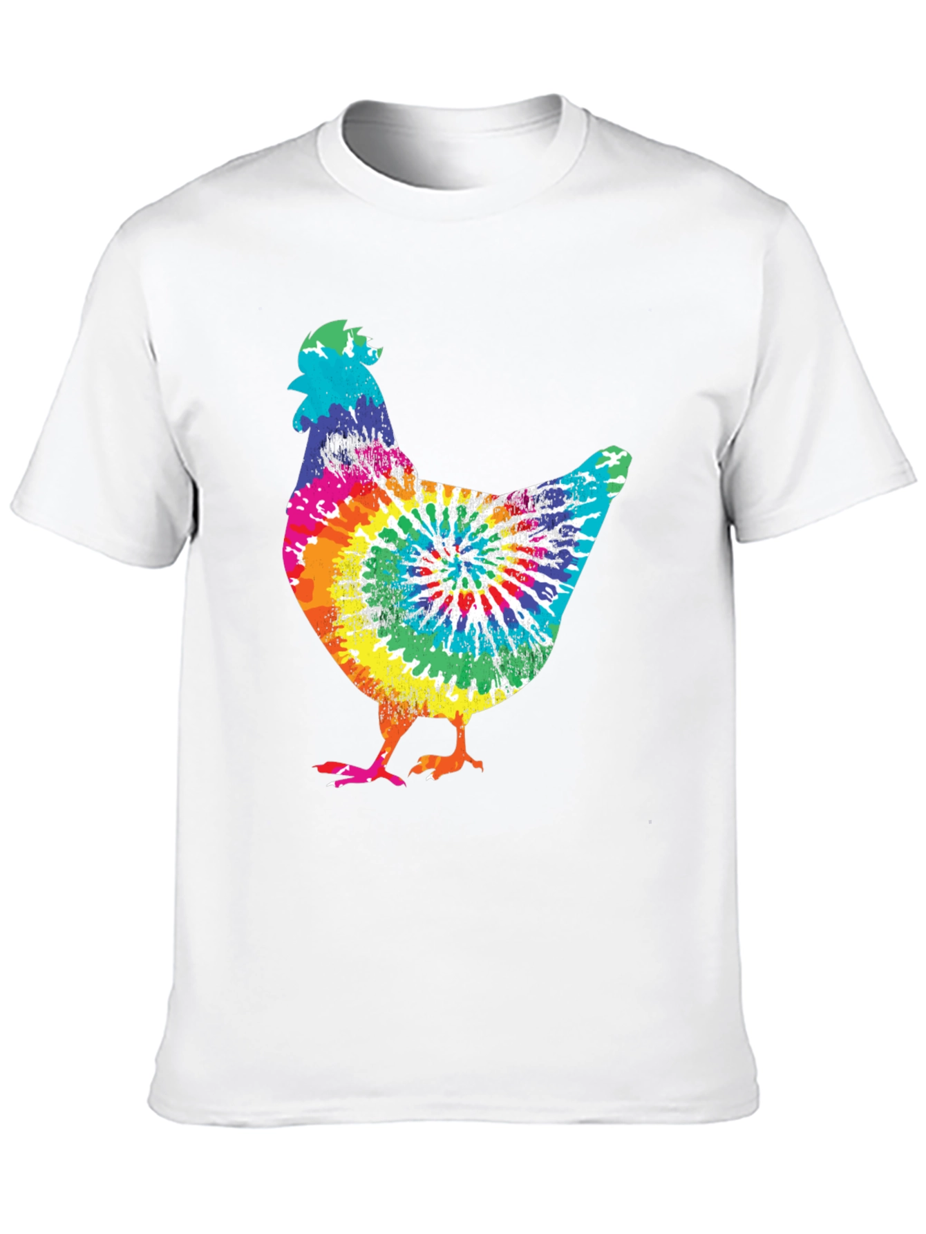 Black Tie-Dye Chicken Graphic Tee view 10