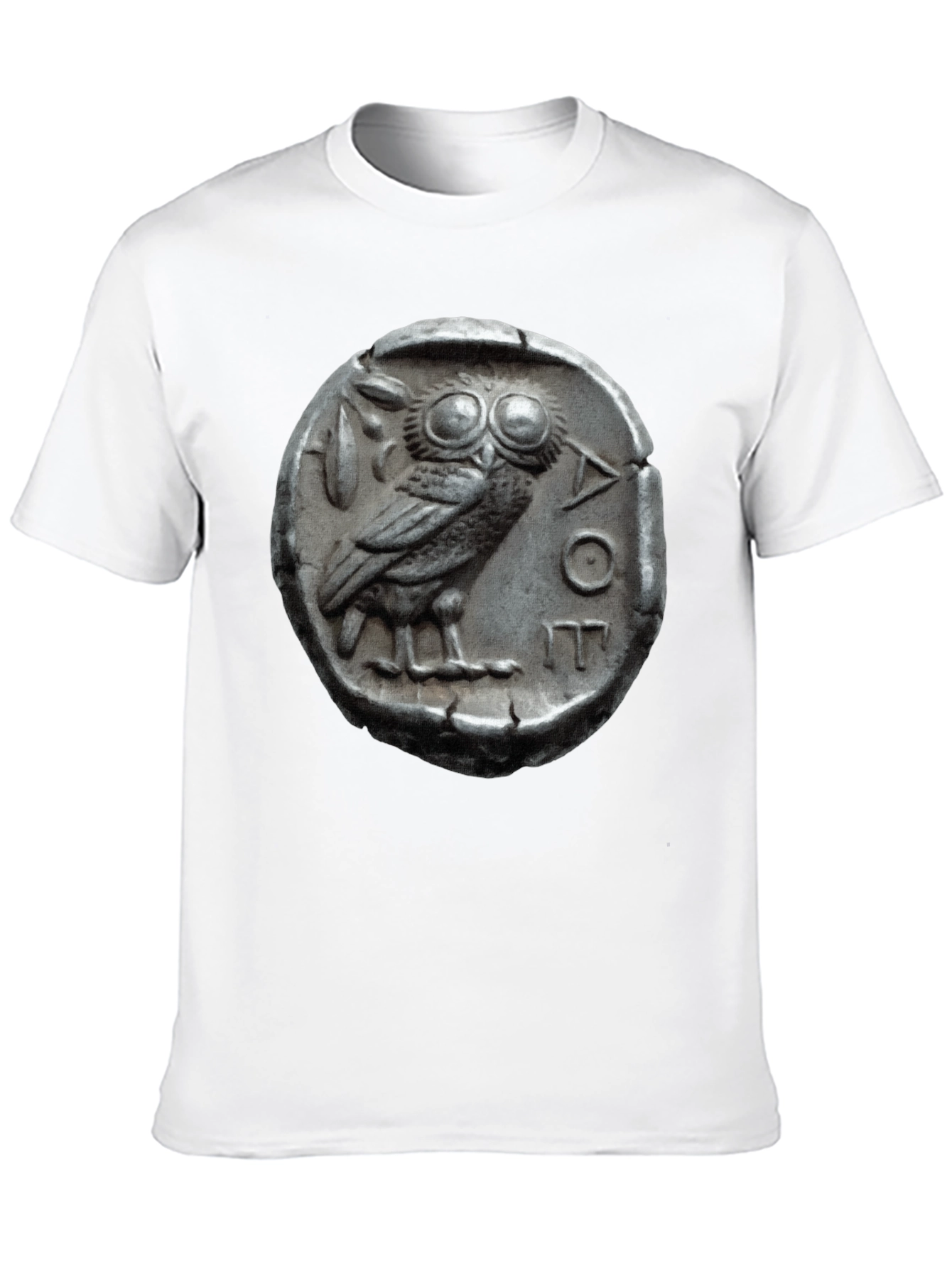 Black Ancient Owl Coin Graphic Tee - Athens Tetradrachm T-Shirt view 10