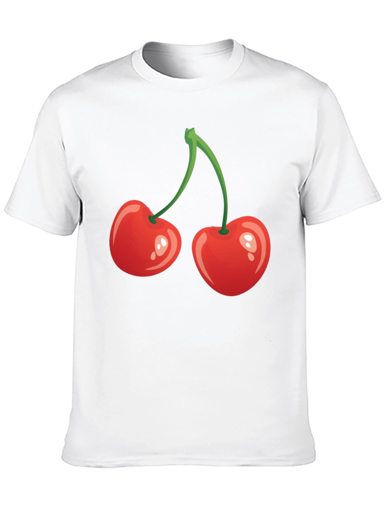 Black Red Cherry Graphic Tee - Fun Fruit Shirt view 10