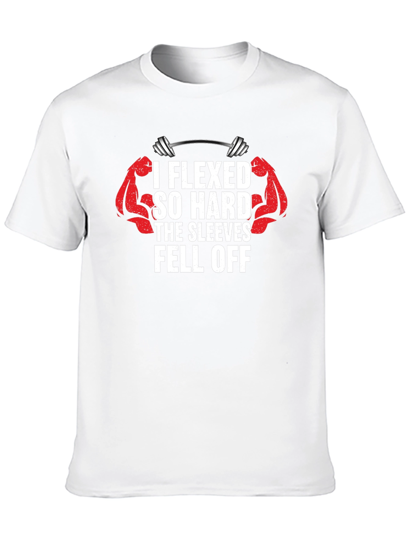 Black I Flexed So Hard Sleeves Fell Off Black T-Shirt view 10