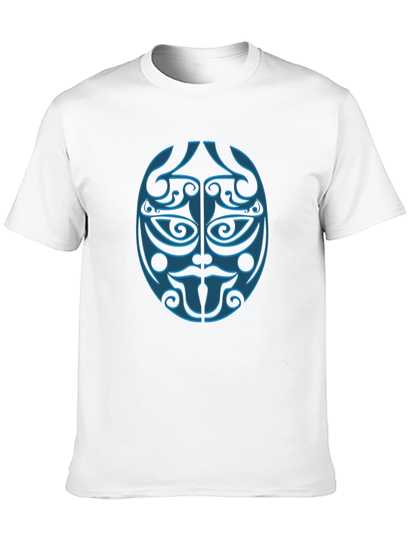 Black Tribal Mask Graphic Tee - Black view 10