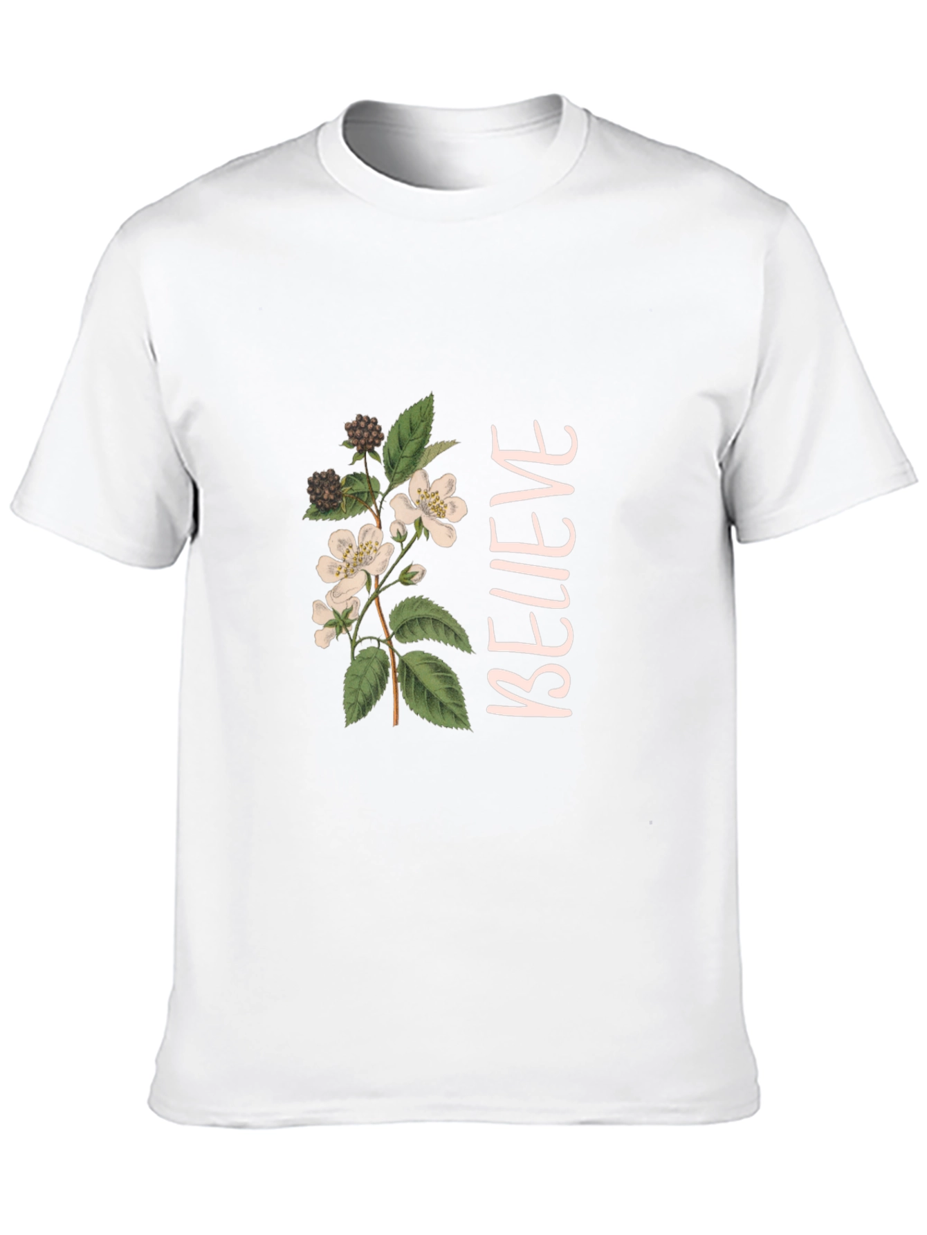 Black Believe Floral Graphic Black T-Shirt view 10