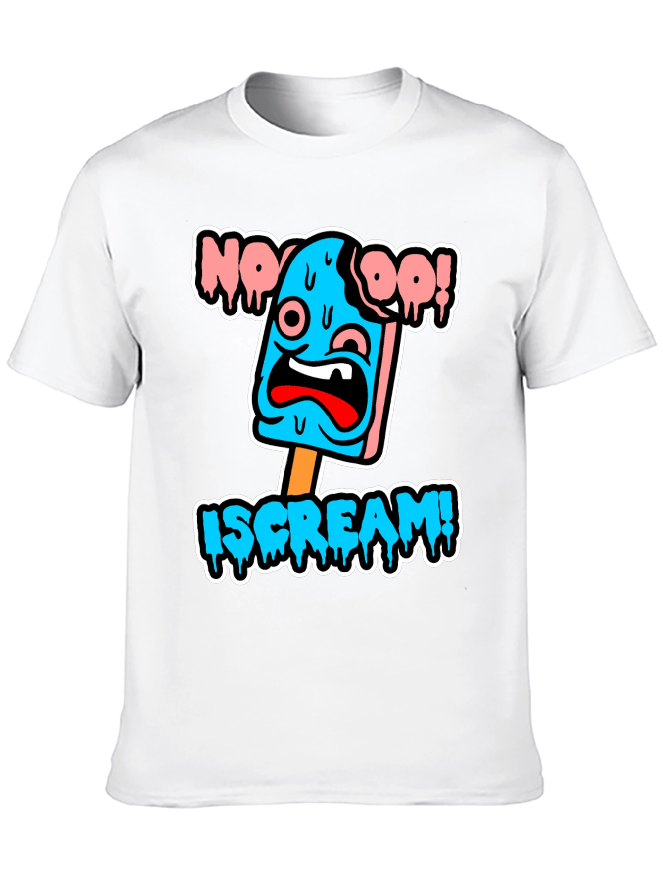 Black Ice Cream Horror T-Shirt - Funny Graphic Tee view 10