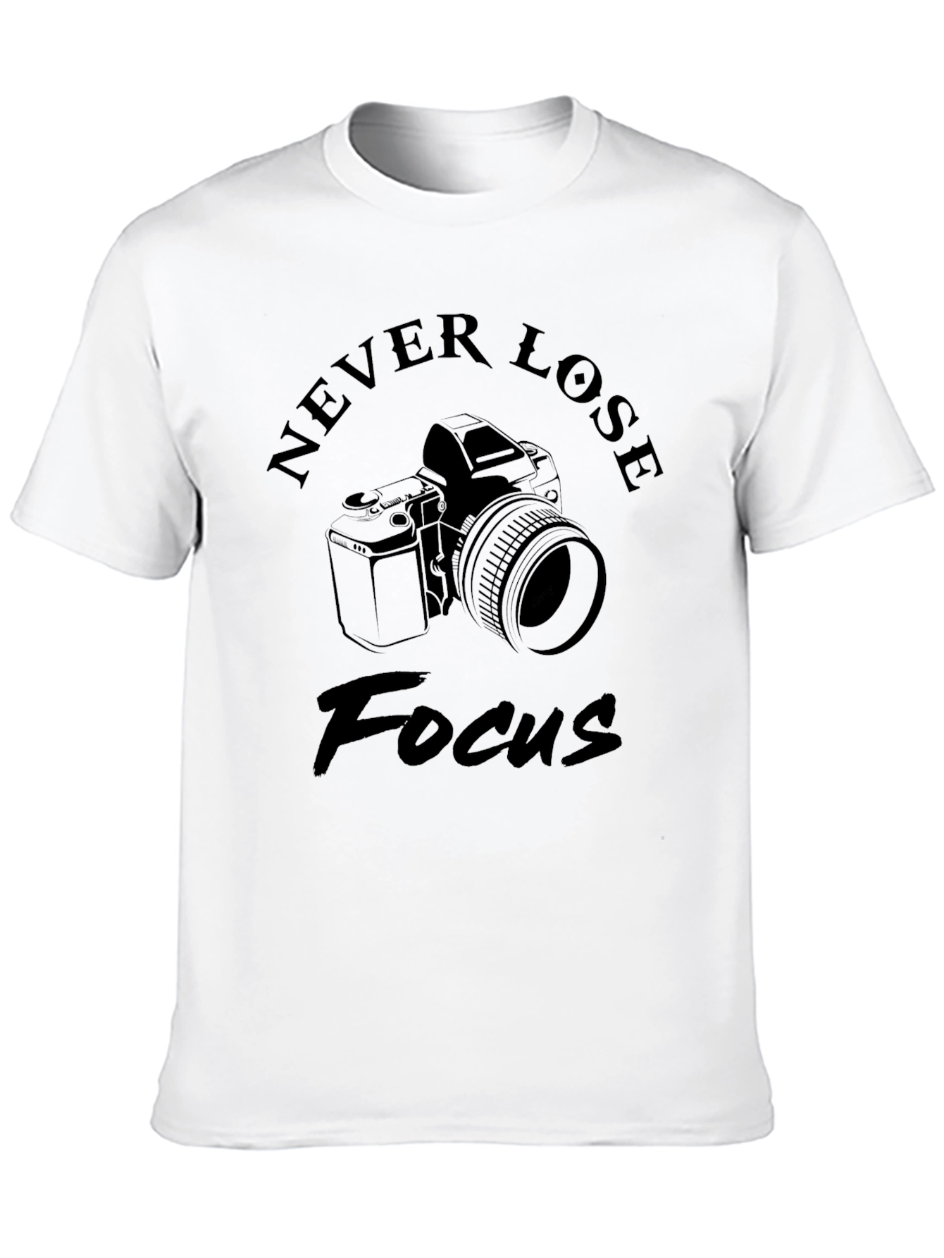 Black Never Lose Focus Camera T-Shirt - Photographer Gift view 10