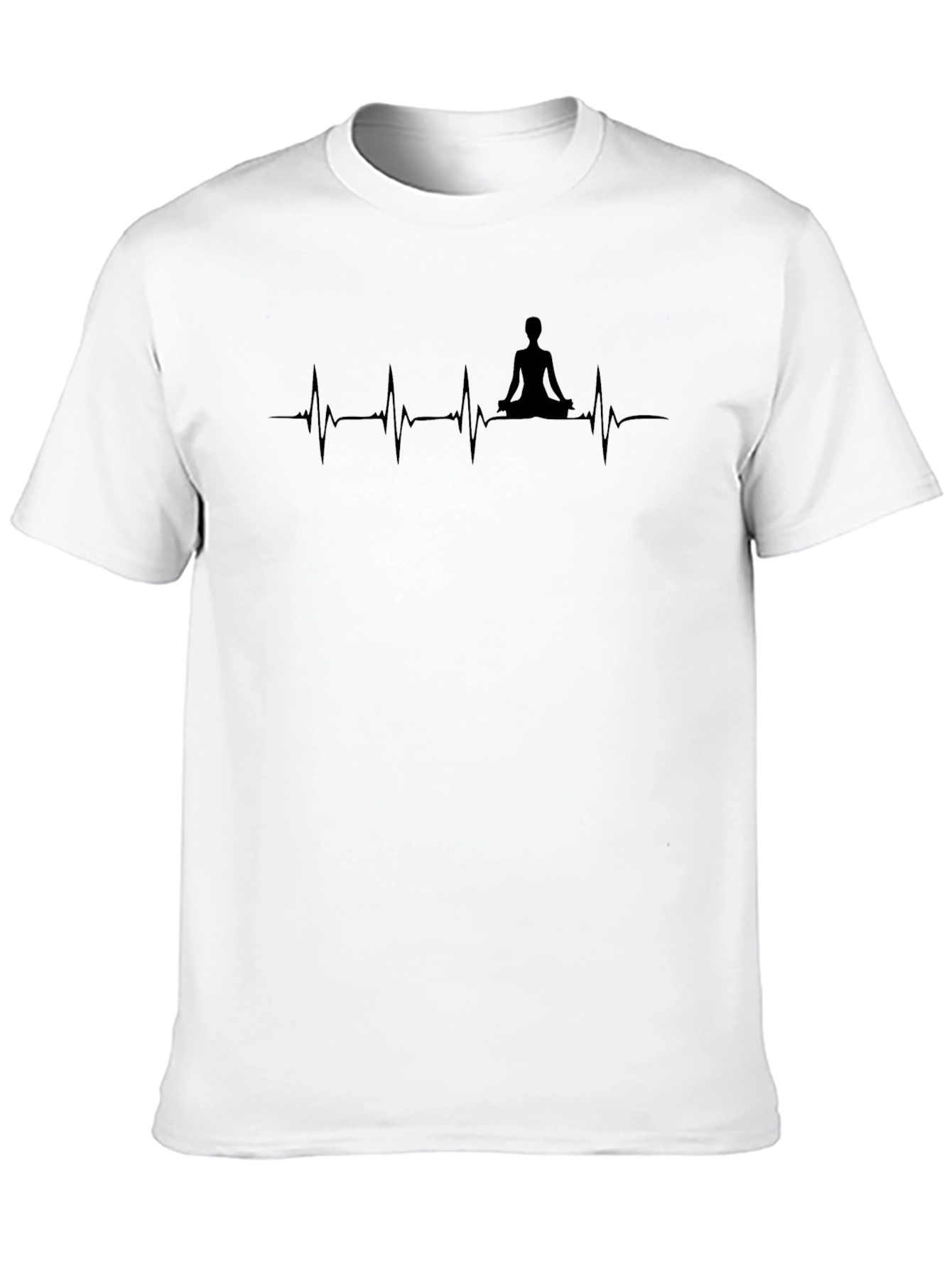 Black Yoga Heartbeat Tee - Meditate in Style! view 10