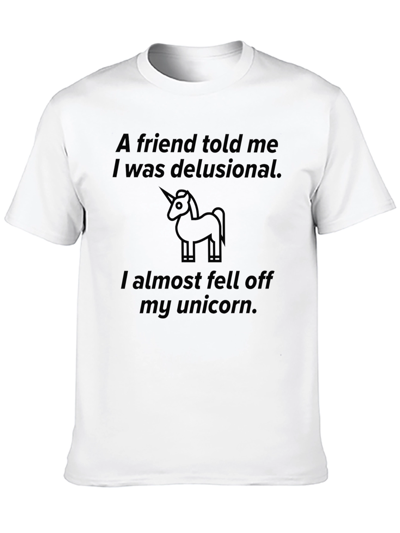 Black Delusional Unicorn Graphic Tee - Black view 10